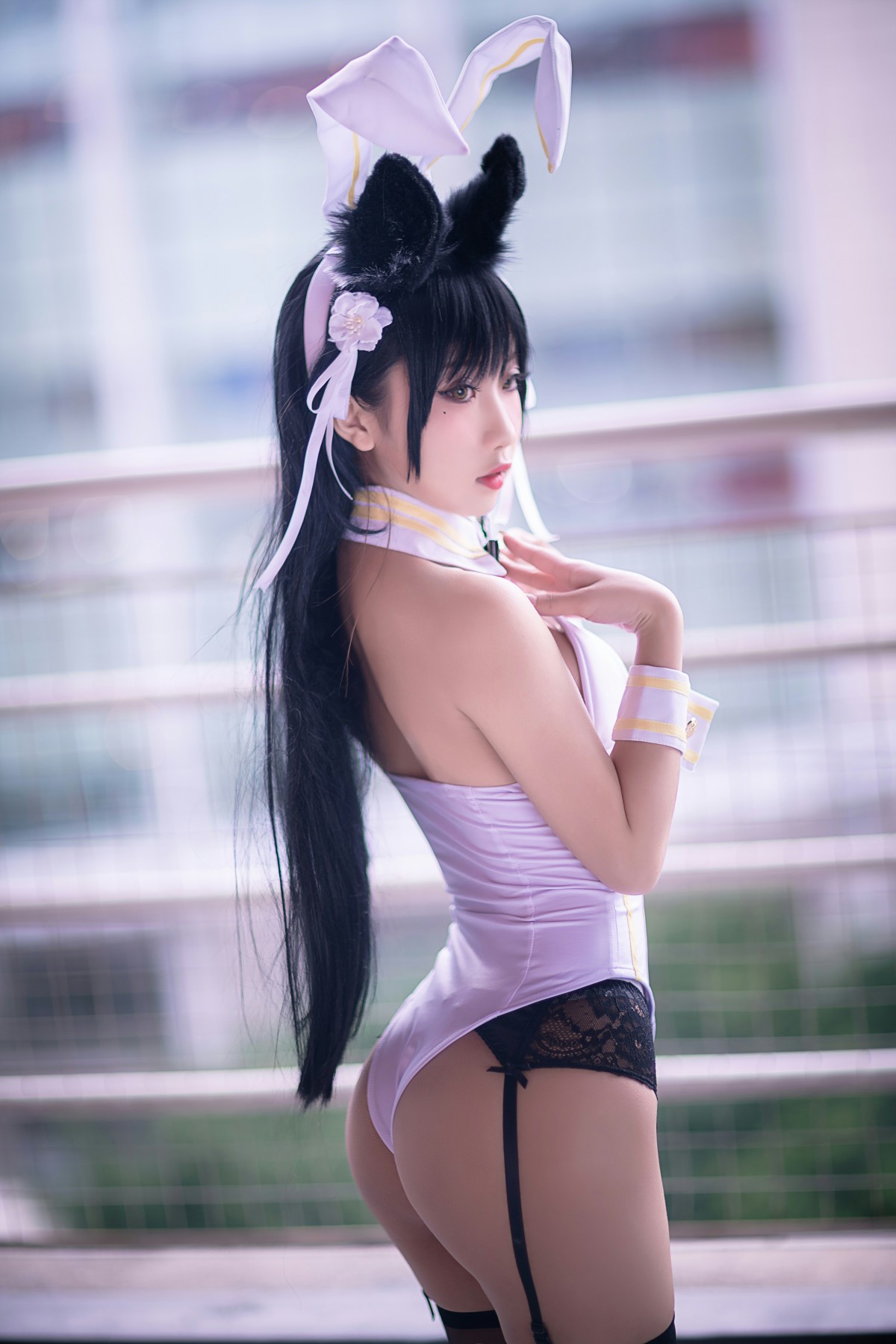 图片[6]-[Cosplay]鬼畜瑶在不在 – 黑丝兔女郎 – COSPLAY-御萝部落