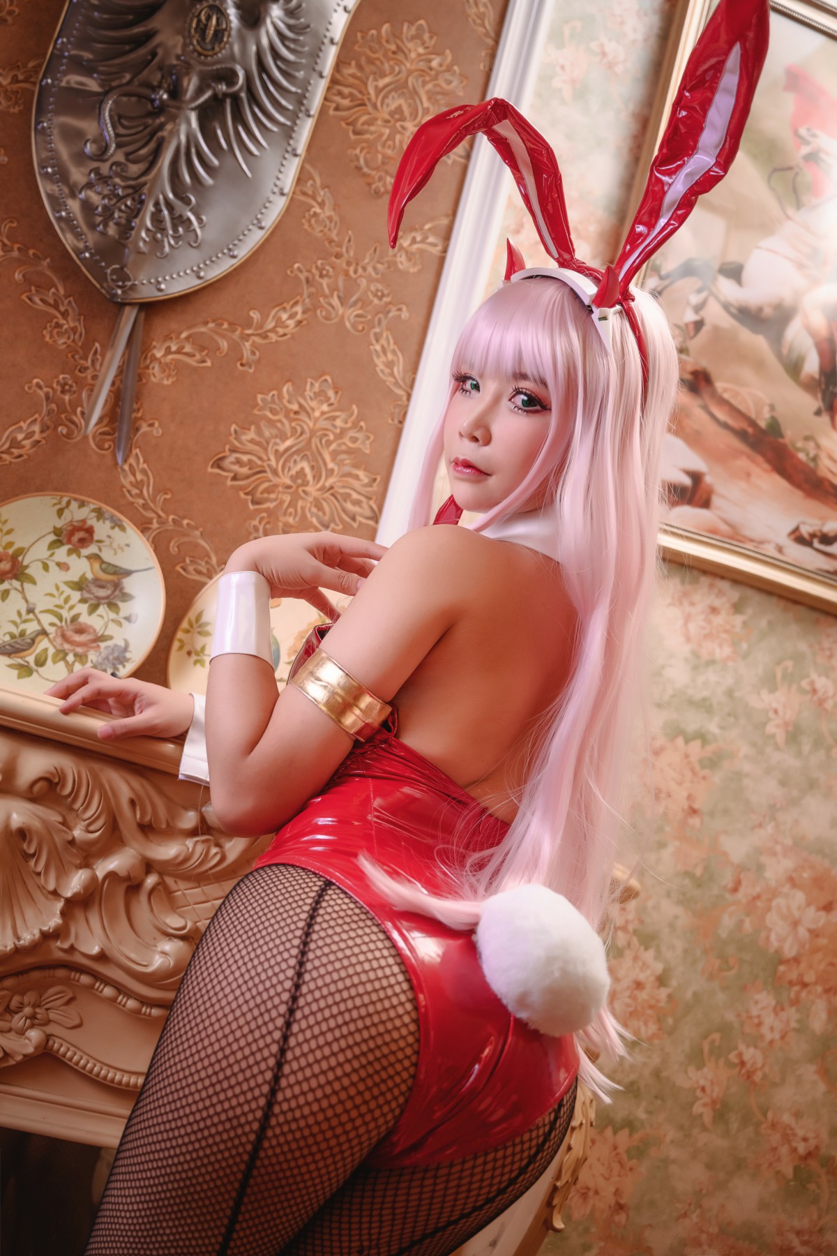 图片[14]-[Cosplay]抱走莫子 – 02 网袜兔女郎 – COSPLAY-御萝部落