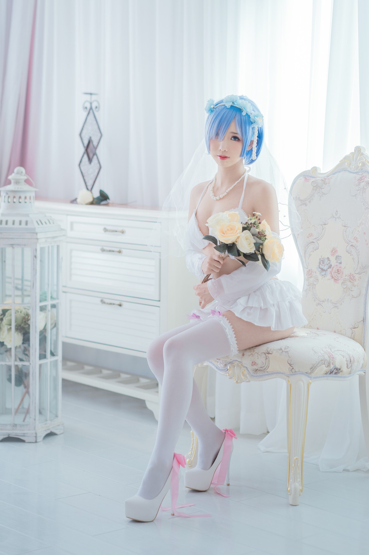 [Cosplay]面饼仙儿 – 花嫁蕾姆 – COSPLAY-御萝部落