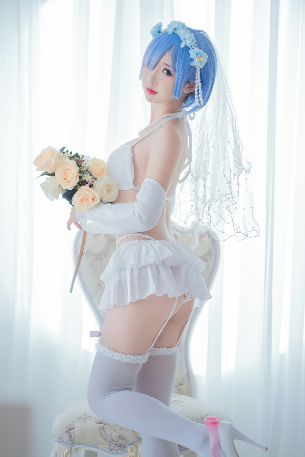 图片[3]-[Cosplay]面饼仙儿 – 花嫁蕾姆 – COSPLAY-御萝部落