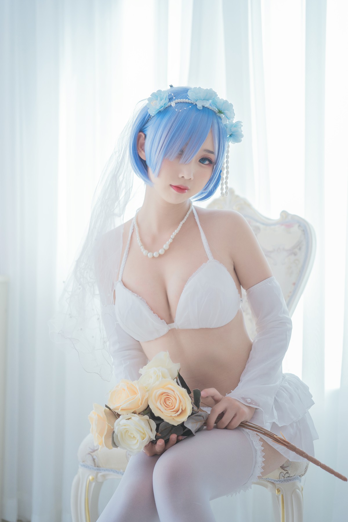 图片[4]-[Cosplay]面饼仙儿 – 花嫁蕾姆 – COSPLAY-御萝部落