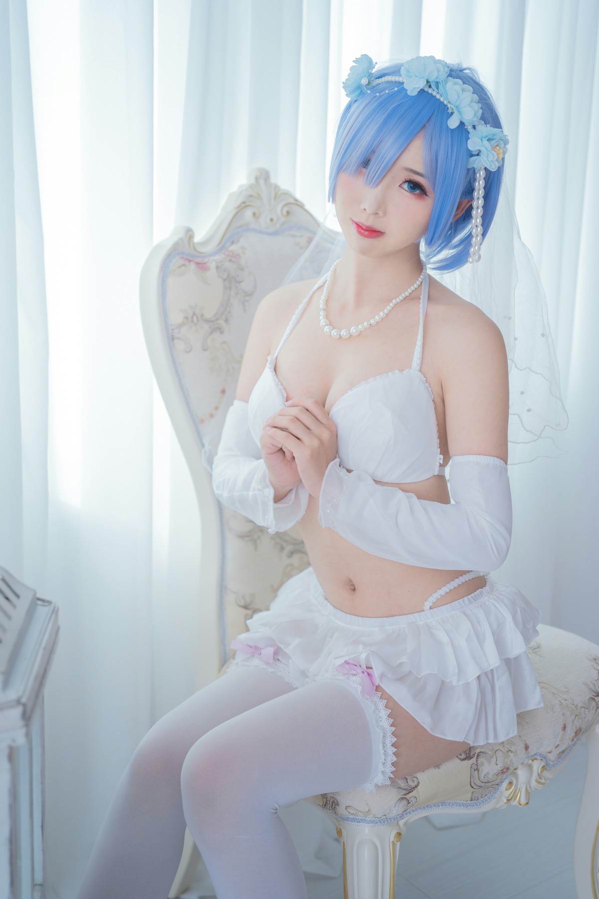 图片[5]-[Cosplay]面饼仙儿 – 花嫁蕾姆 – COSPLAY-御萝部落