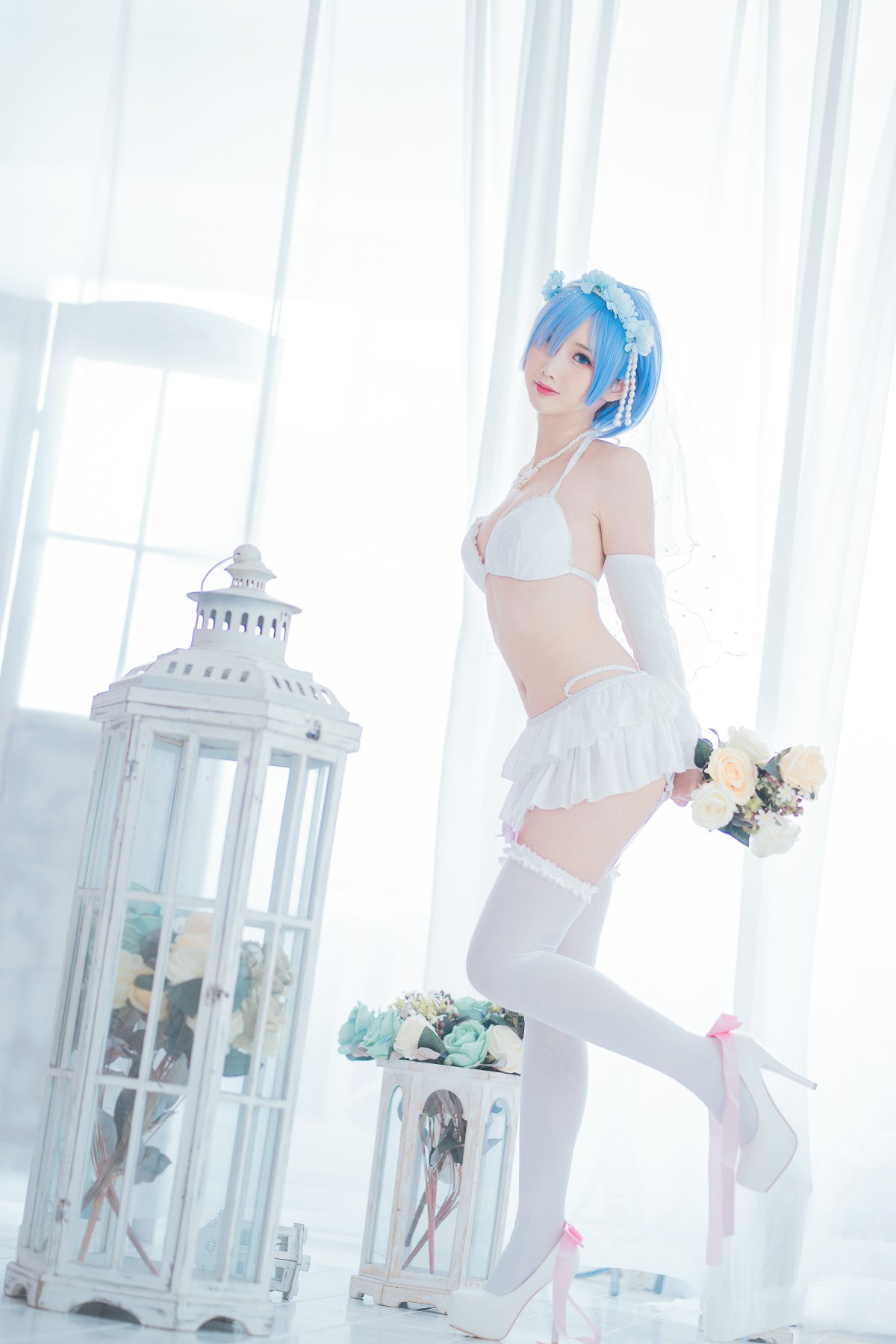 图片[14]-[Cosplay]面饼仙儿 – 花嫁蕾姆 – COSPLAY-御萝部落