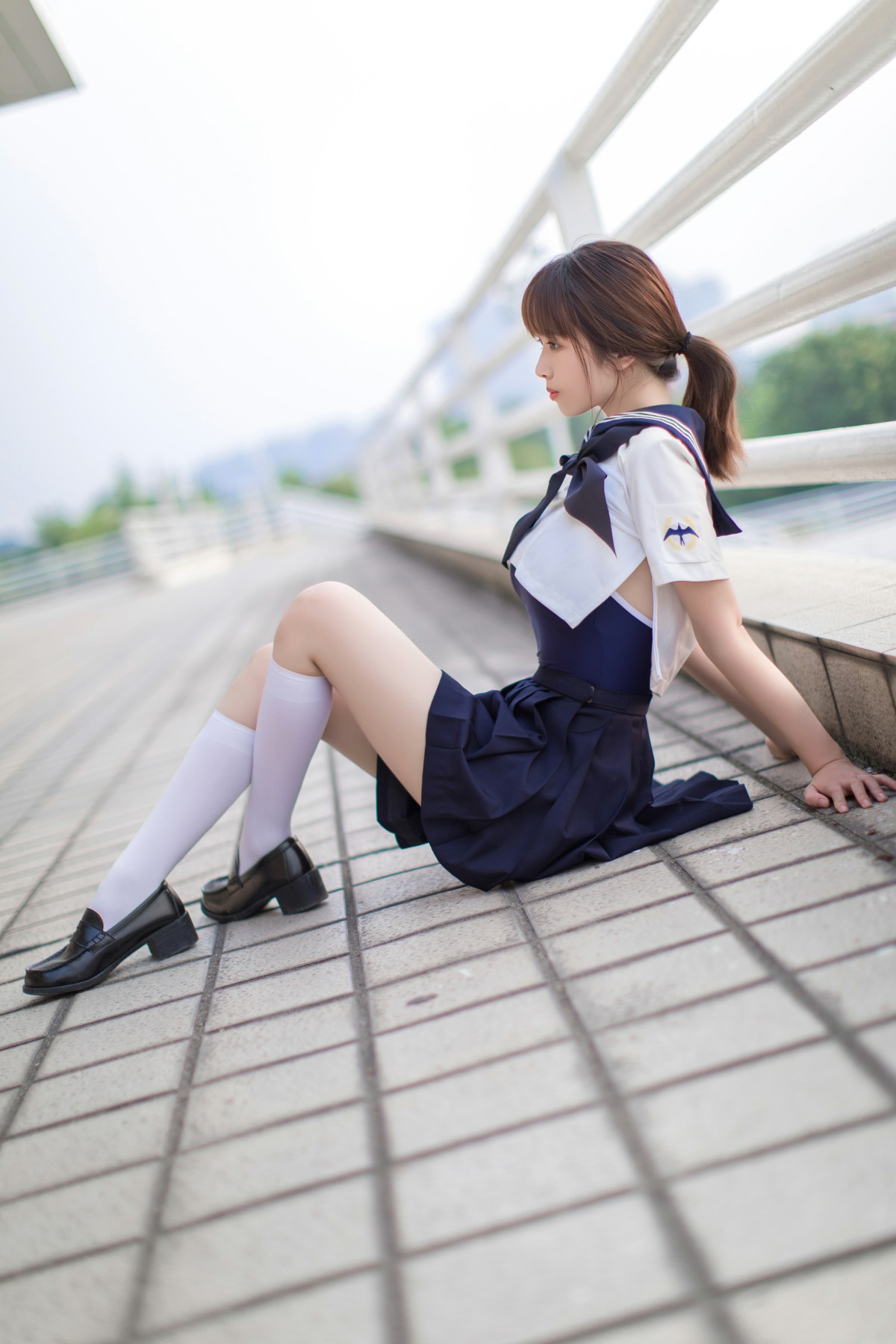 图片[6]-[Cosplay]雯妹不讲道理 – JK 白丝 死库水 – COSPLAY-御萝部落