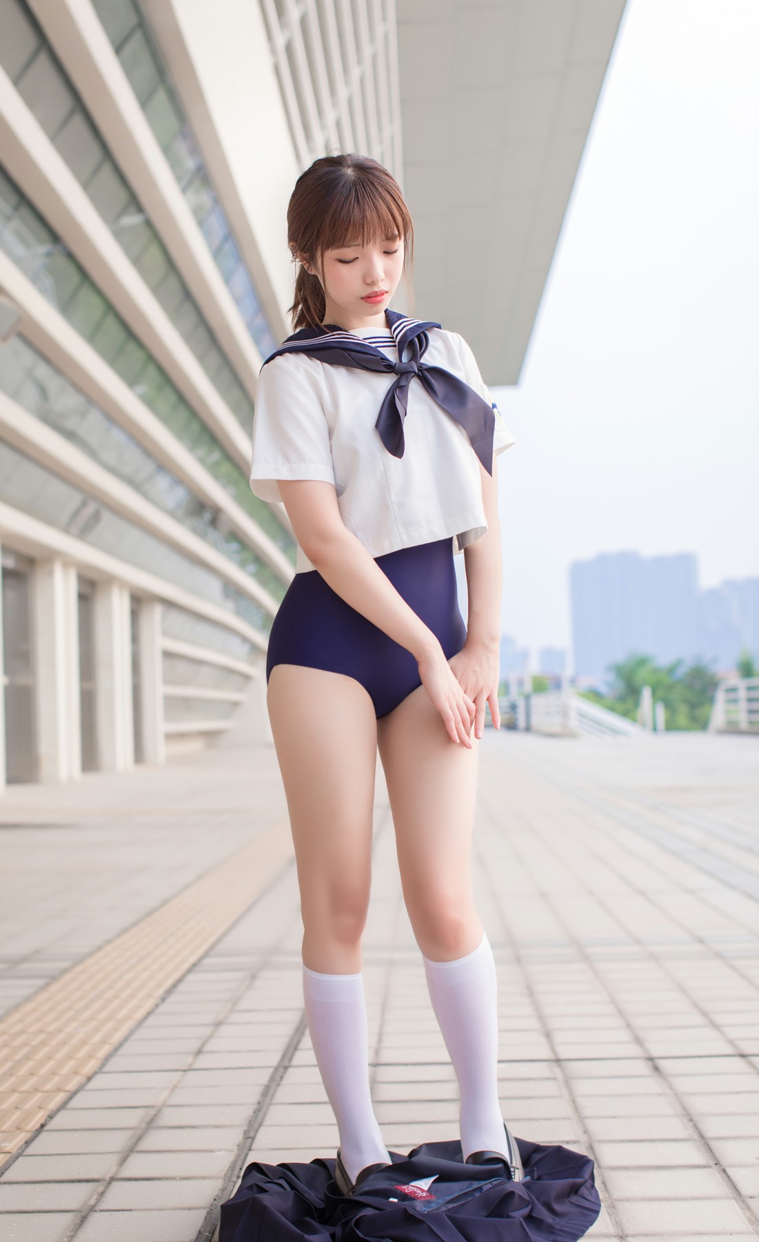 图片[14]-[Cosplay]雯妹不讲道理 – JK 白丝 死库水 – COSPLAY-御萝部落