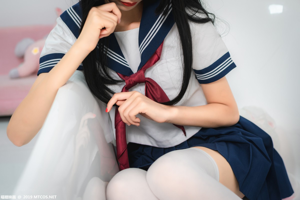 图片[42]-[喵糖映画]VOL.012 蓝白水手服 – COSPLAY-御萝部落