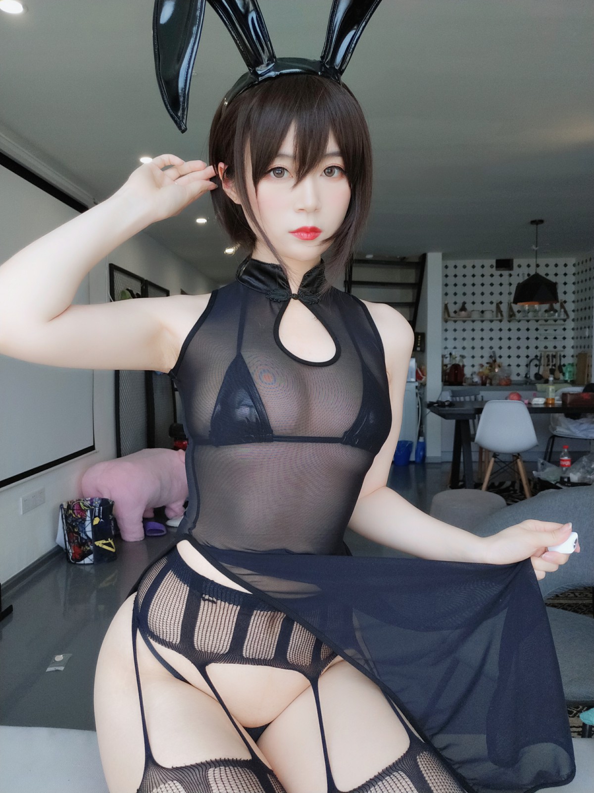 图片[3]-Coser小姐姐白银 – 透明旗袍 – COSPLAY-御萝部落