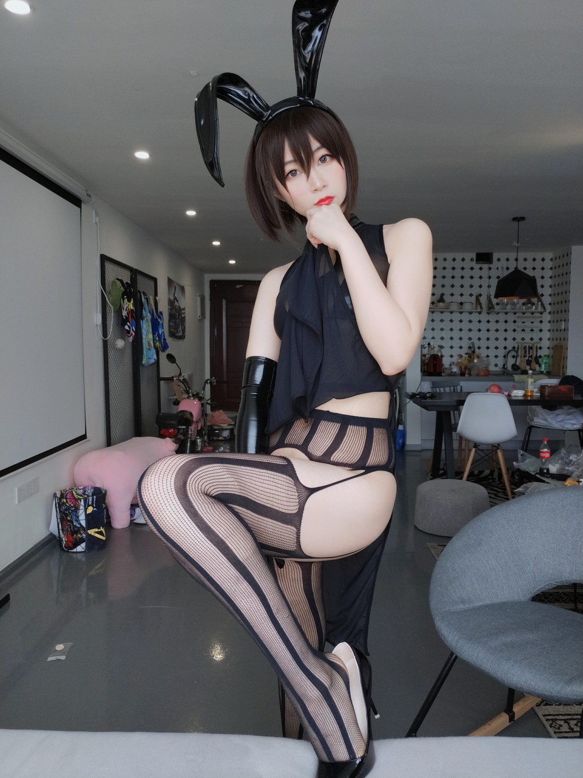 图片[19]-Coser小姐姐白银 – 透明旗袍 – COSPLAY-御萝部落