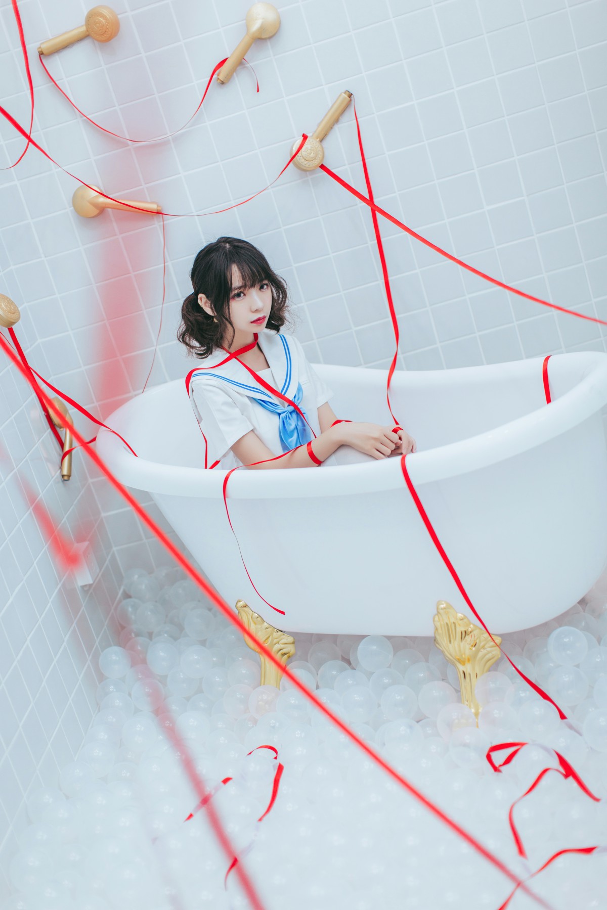 图片[26]-[Cosplay]疯猫ss – 睡衣与浴室的水手服 – COSPLAY-御萝部落