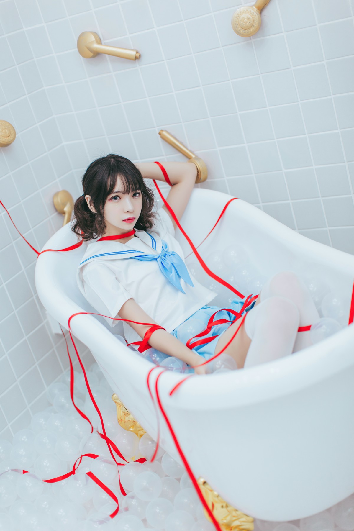 图片[25]-[Cosplay]疯猫ss – 睡衣与浴室的水手服 – COSPLAY-御萝部落