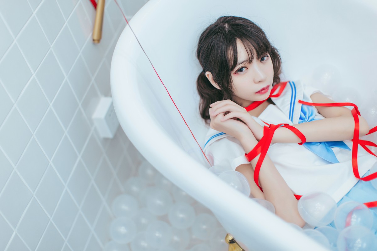 图片[36]-[Cosplay]疯猫ss – 睡衣与浴室的水手服 – COSPLAY-御萝部落