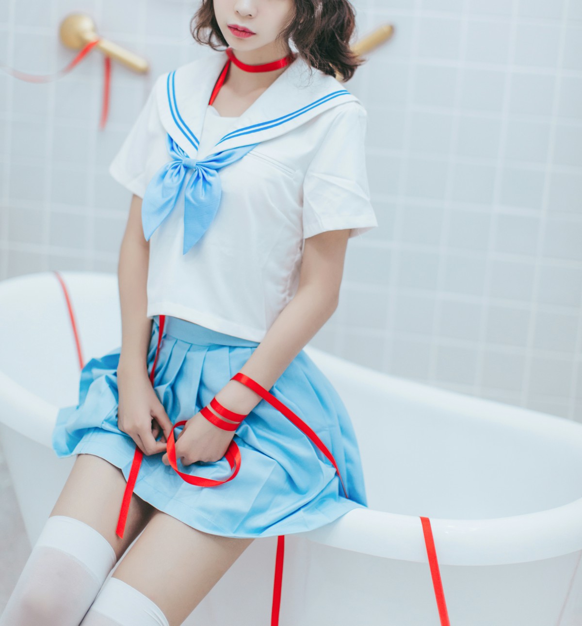 图片[38]-[Cosplay]疯猫ss – 睡衣与浴室的水手服 – COSPLAY-御萝部落