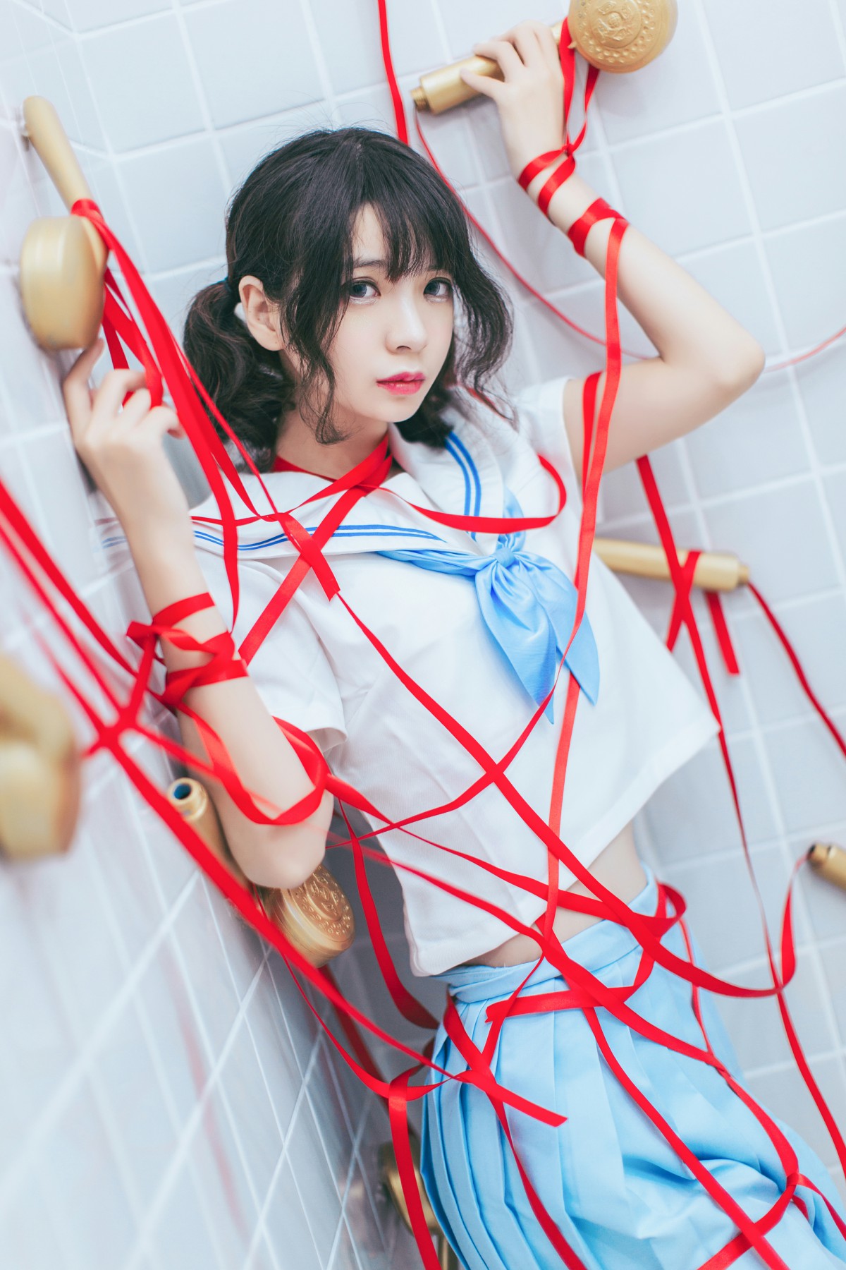 图片[43]-[Cosplay]疯猫ss – 睡衣与浴室的水手服 – COSPLAY-御萝部落