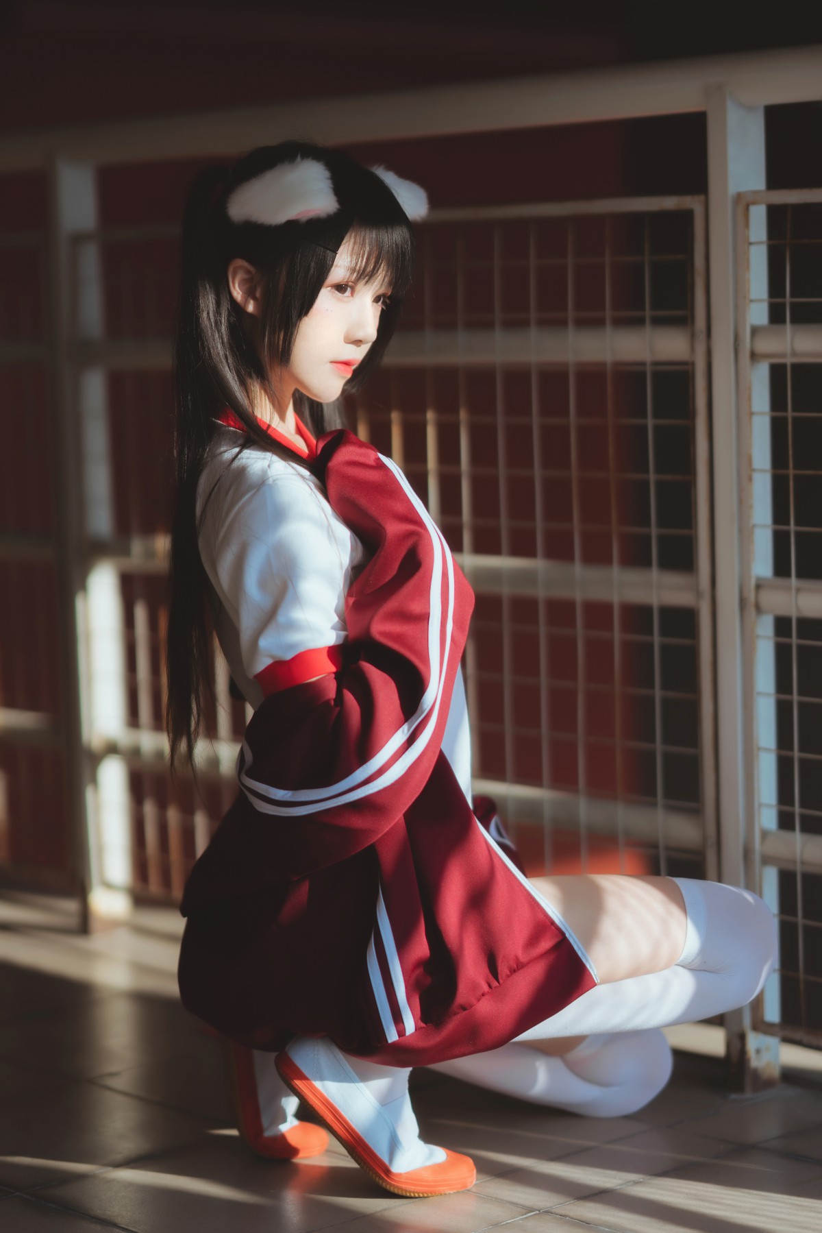 图片[4]-[Cosplay]桜桃喵 – 红色体操服 – COSPLAY-御萝部落