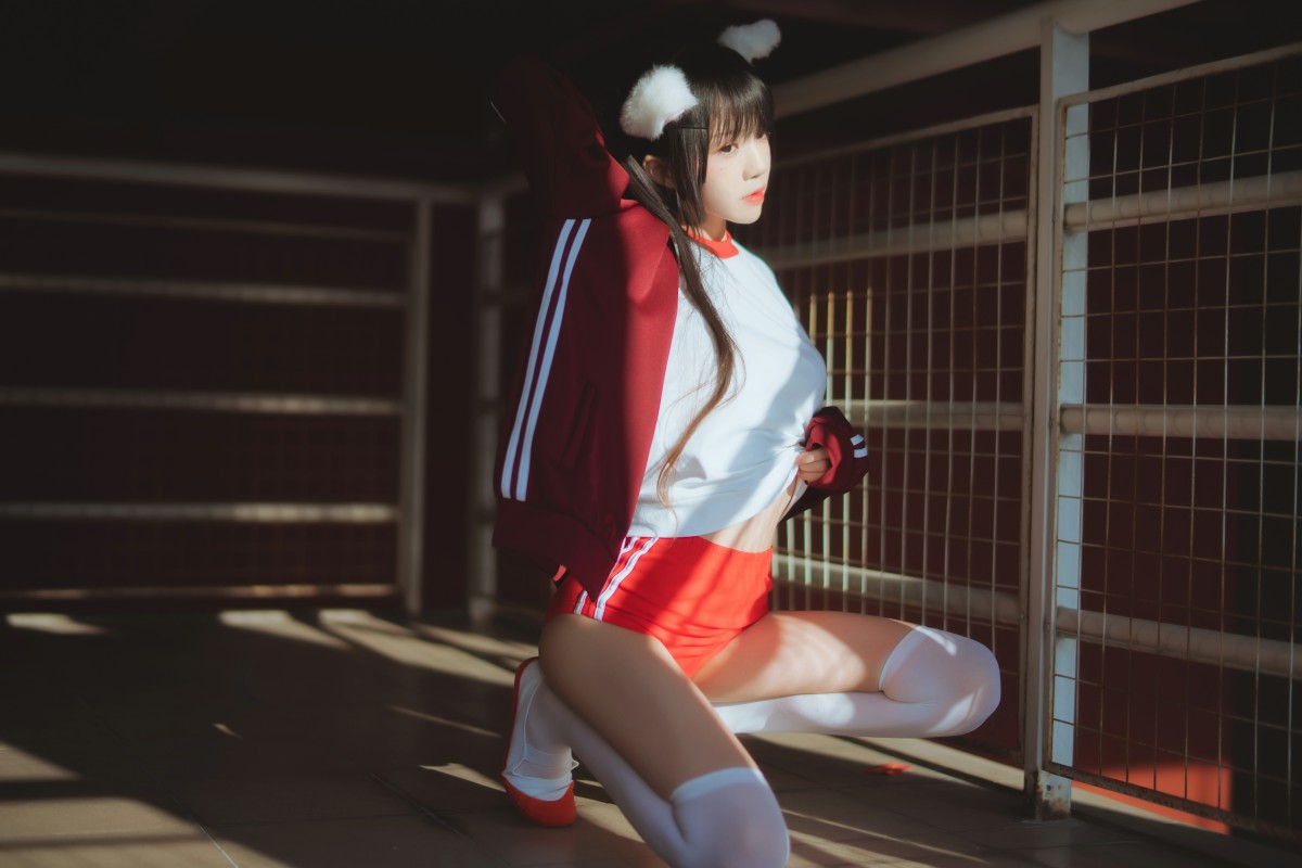 图片[8]-[Cosplay]桜桃喵 – 红色体操服 – COSPLAY-御萝部落