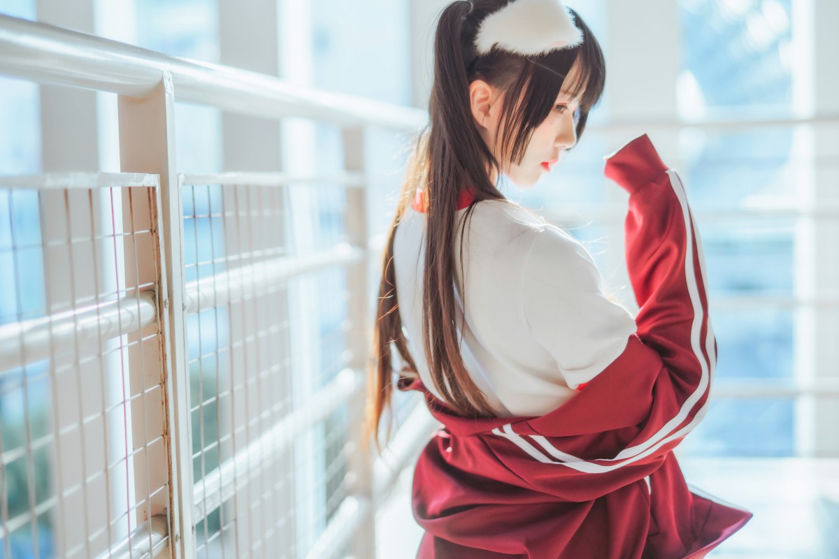 图片[9]-[Cosplay]桜桃喵 – 红色体操服 – COSPLAY-御萝部落