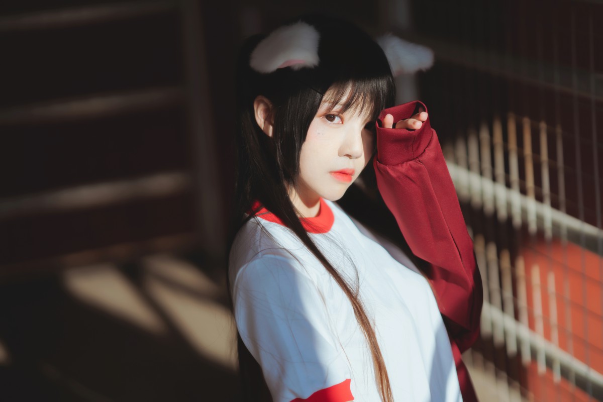 图片[5]-[Cosplay]桜桃喵 – 红色体操服 – COSPLAY-御萝部落