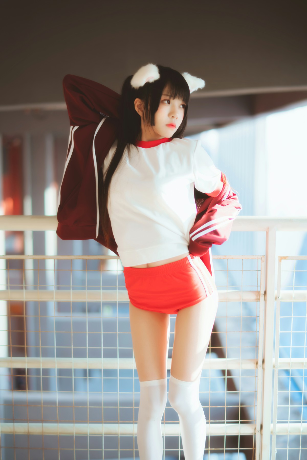 图片[18]-[Cosplay]桜桃喵 – 红色体操服 – COSPLAY-御萝部落