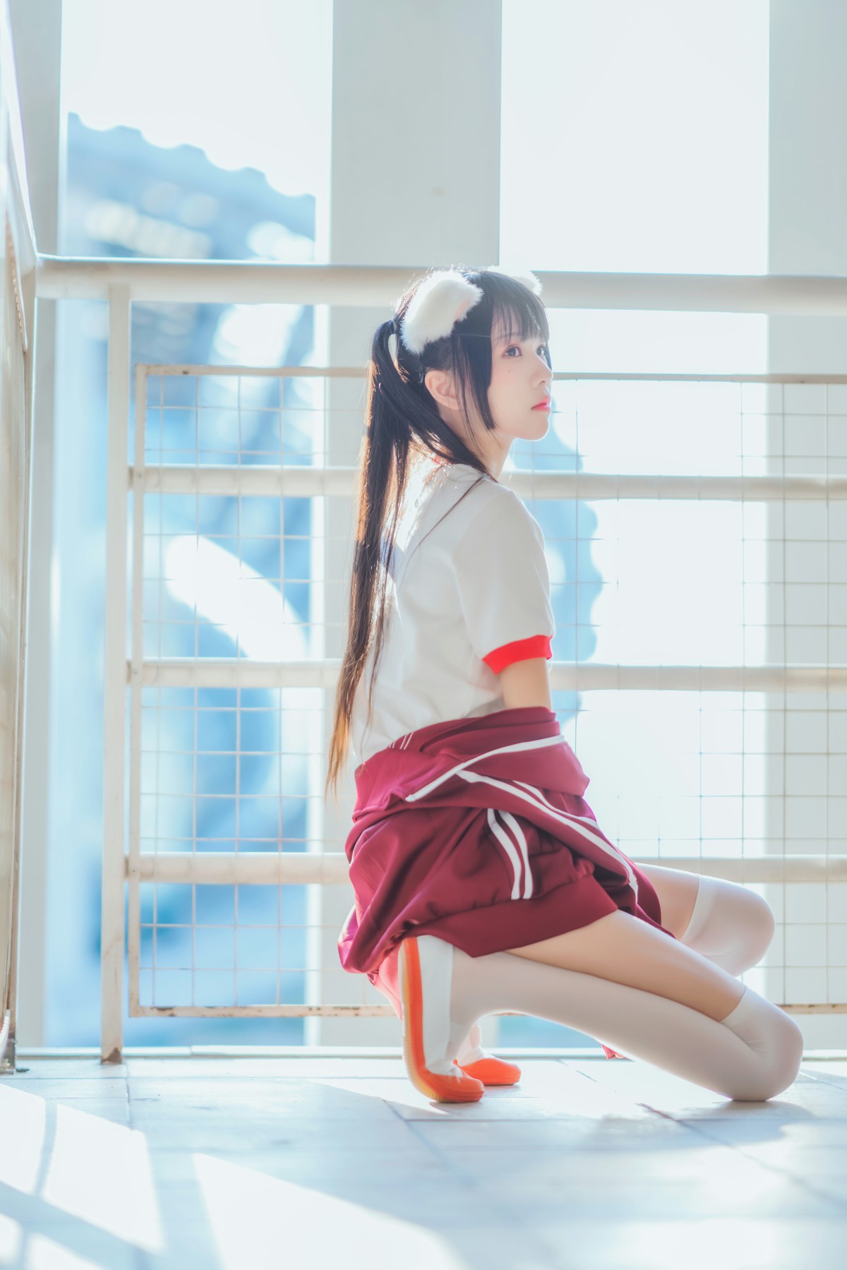 图片[21]-[Cosplay]桜桃喵 – 红色体操服 – COSPLAY-御萝部落