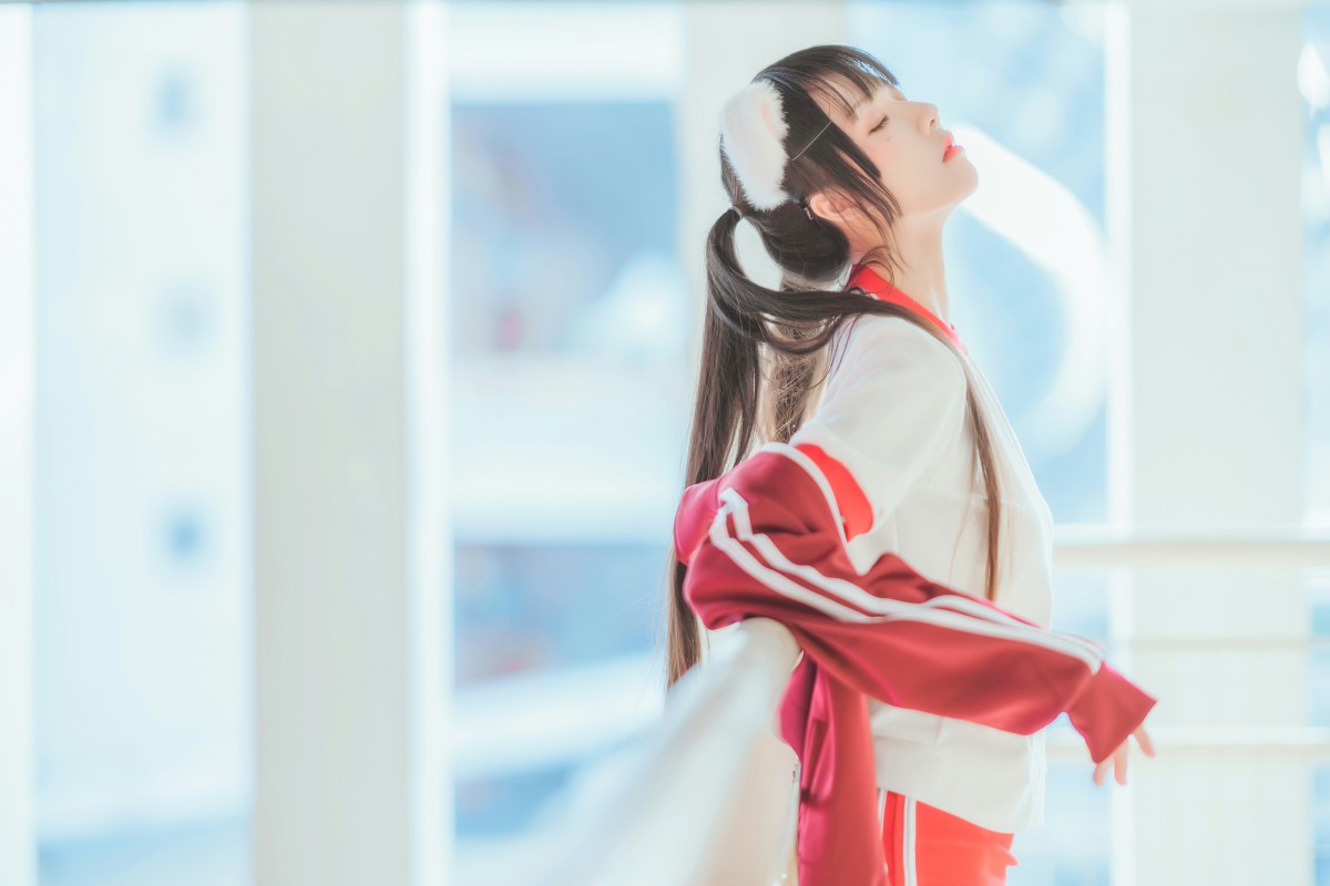 图片[20]-[Cosplay]桜桃喵 – 红色体操服 – COSPLAY-御萝部落