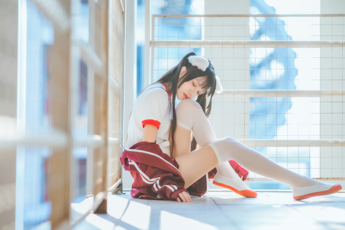 图片[23]-[Cosplay]桜桃喵 – 红色体操服 – COSPLAY-御萝部落