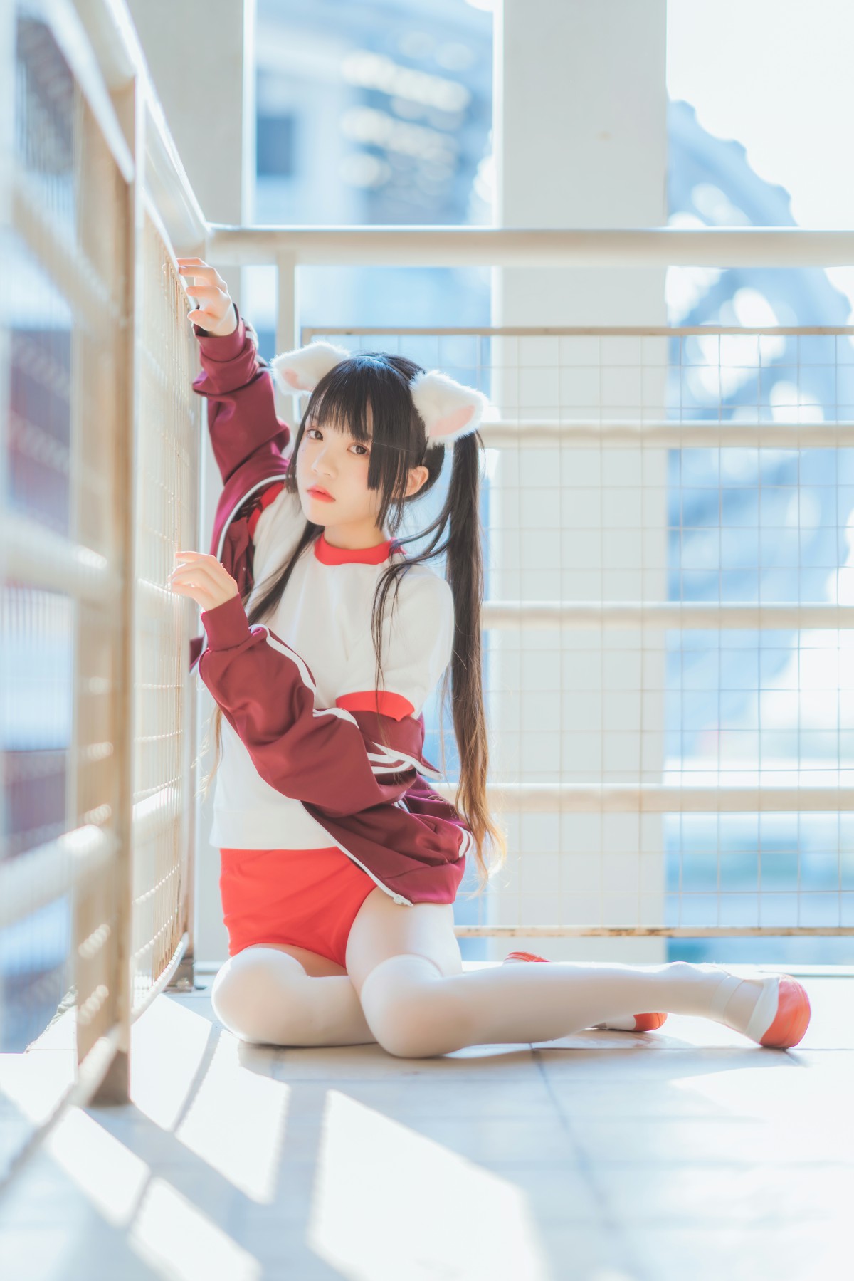 图片[28]-[Cosplay]桜桃喵 – 红色体操服 – COSPLAY-御萝部落