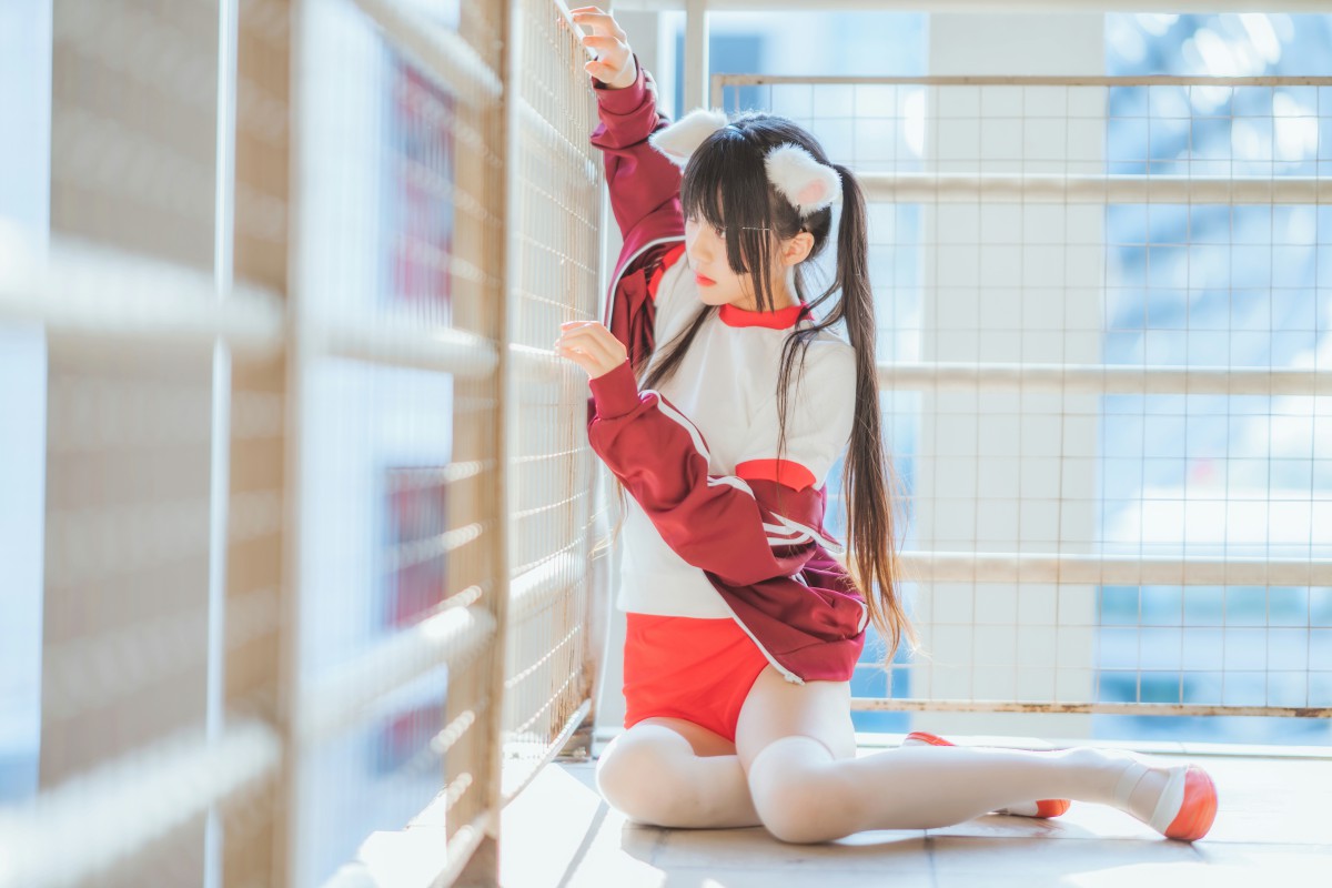 图片[27]-[Cosplay]桜桃喵 – 红色体操服 – COSPLAY-御萝部落