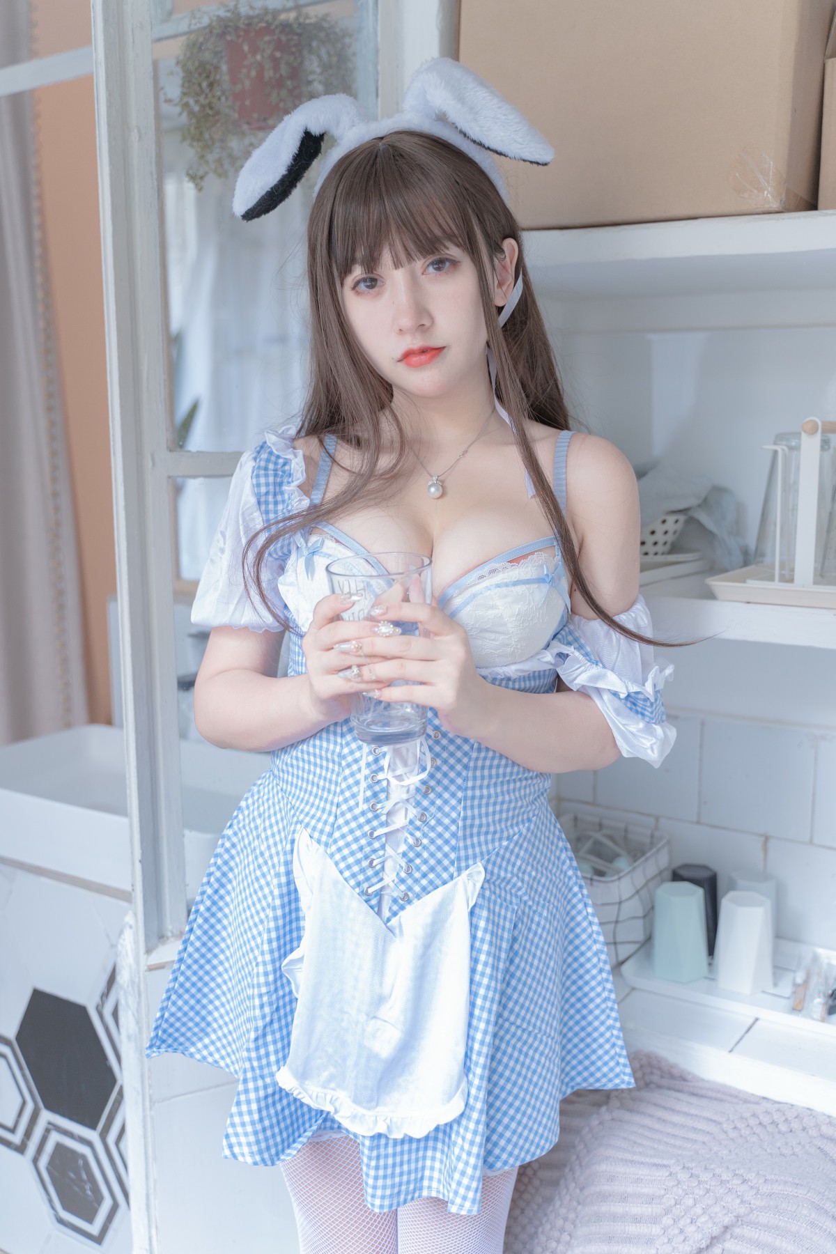 图片[33]-[Cosplay]过期米线线喵 – 蓝白 – COSPLAY-御萝部落