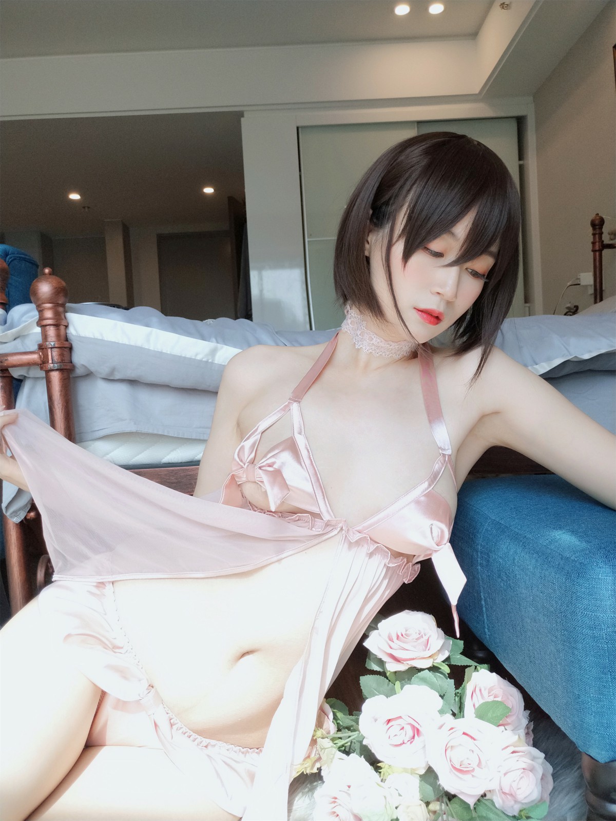 图片[32]-Coser小姐姐白银 – 粉色睡衣 – COSPLAY-御萝部落