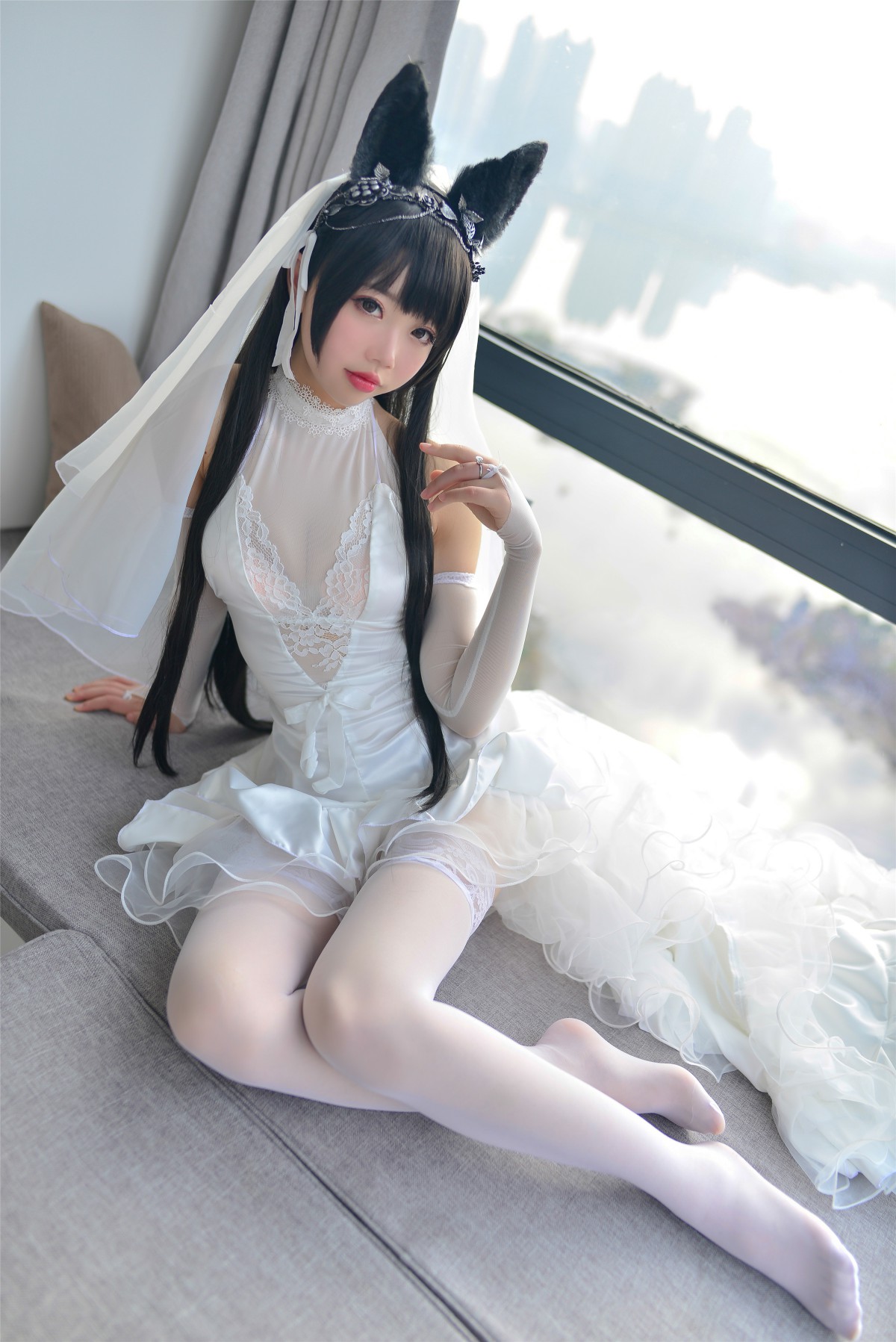 图片[10]-Cos小姐姐雪琪- 爱宕高跟美腿与婚纱 – COSPLAY-御萝部落