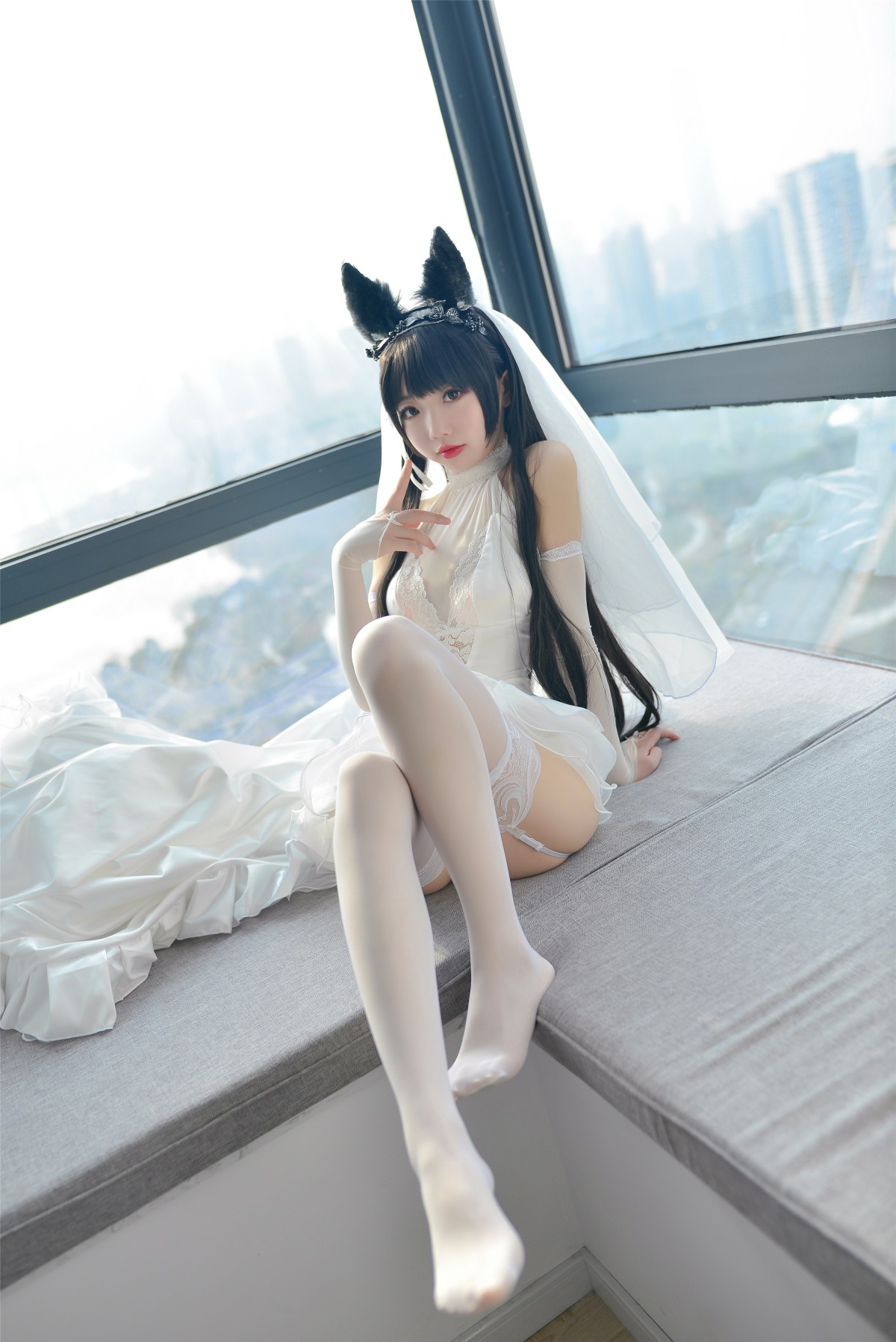 图片[22]-Cos小姐姐雪琪- 爱宕高跟美腿与婚纱 – COSPLAY-御萝部落