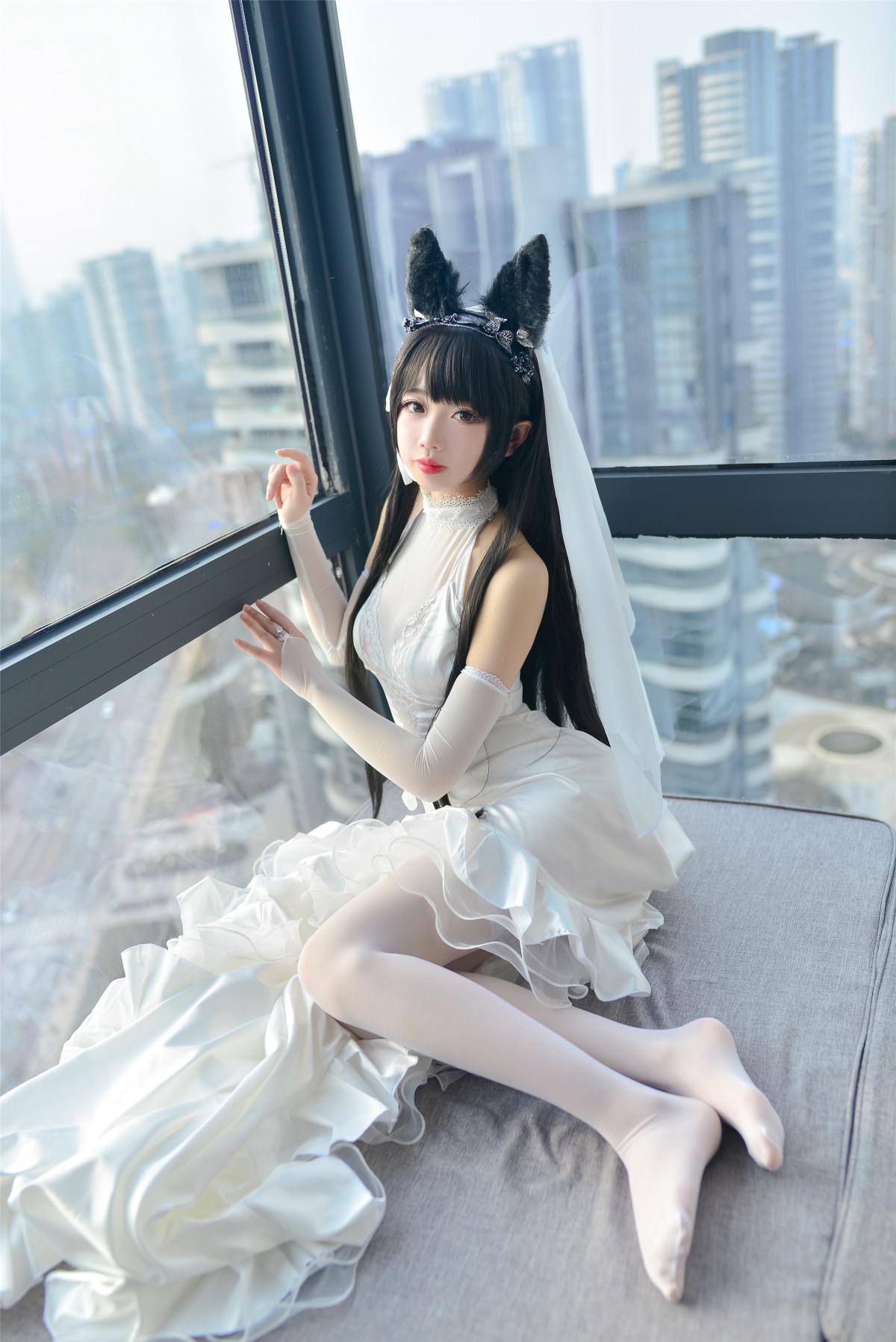 图片[24]-Cos小姐姐雪琪- 爱宕高跟美腿与婚纱 – COSPLAY-御萝部落