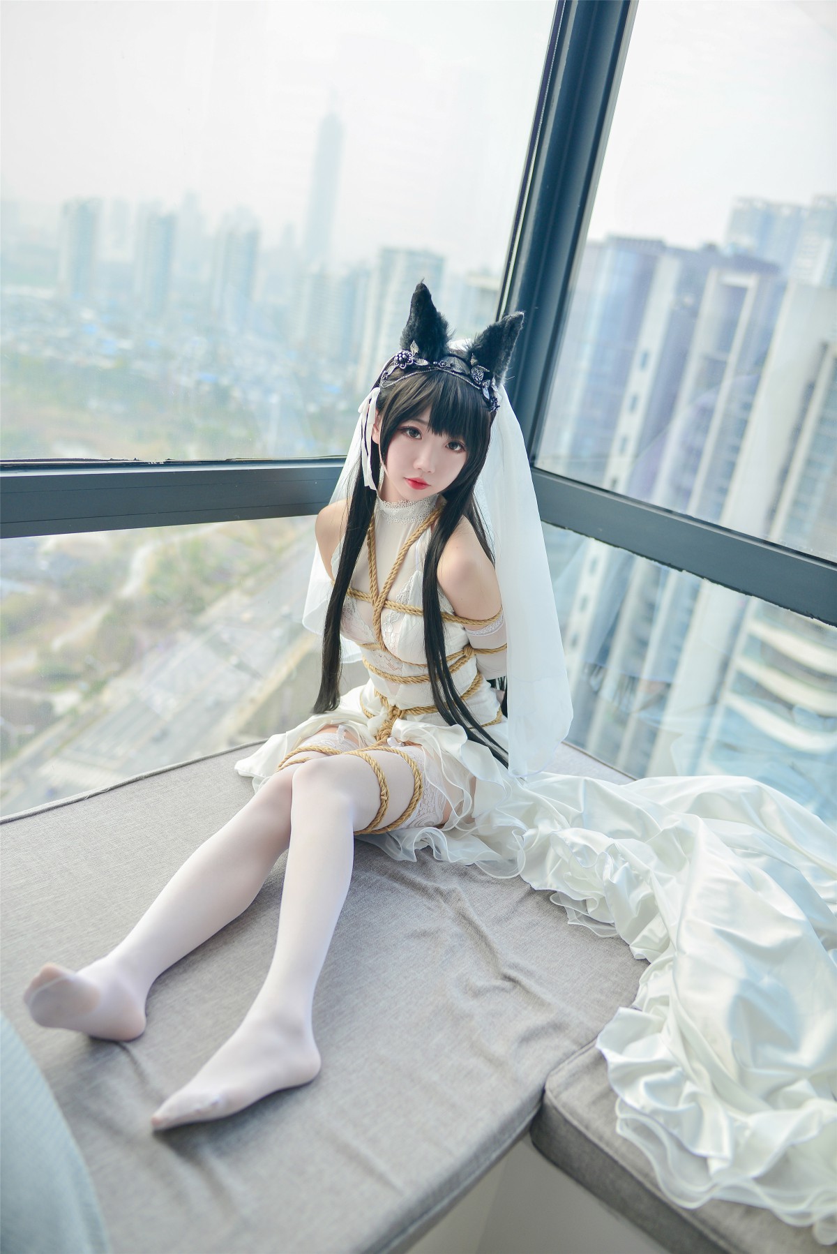 图片[28]-Cos小姐姐雪琪- 爱宕高跟美腿与婚纱 – COSPLAY-御萝部落