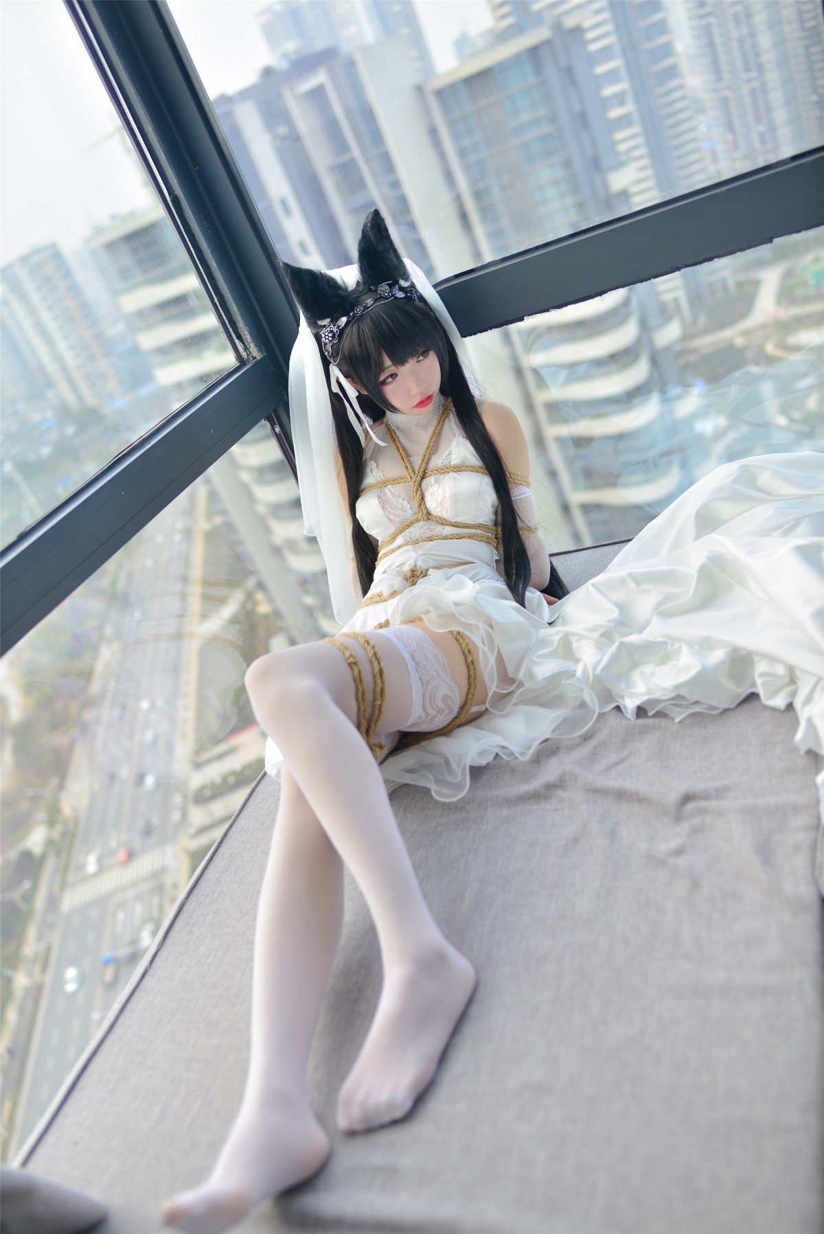 图片[30]-Cos小姐姐雪琪- 爱宕高跟美腿与婚纱 – COSPLAY-御萝部落