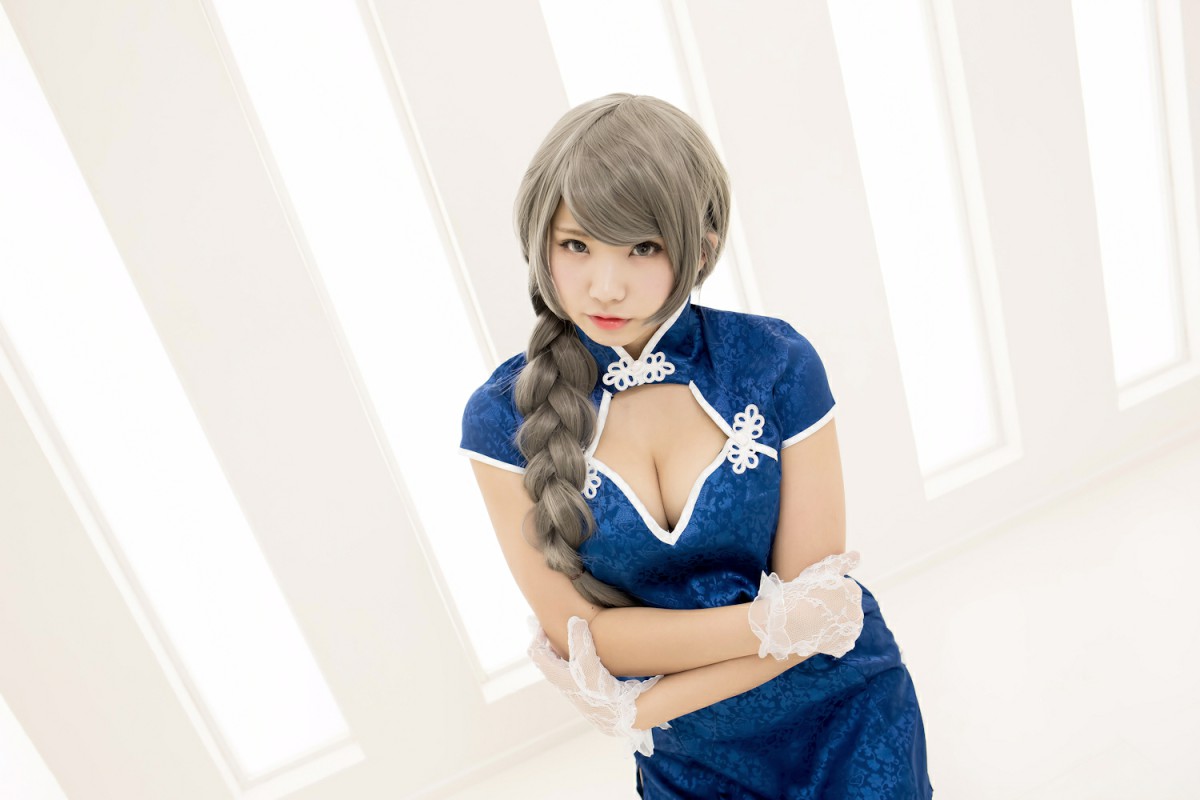 中華娘娘之Blue蓝色旗袍与美腿高跟 – COSPLAY-御萝部落