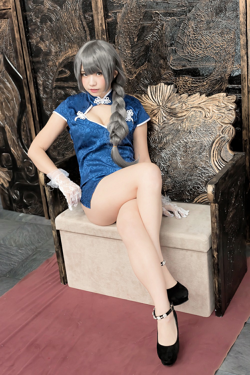 图片[47]-中華娘娘之Blue蓝色旗袍与美腿高跟 – COSPLAY-御萝部落