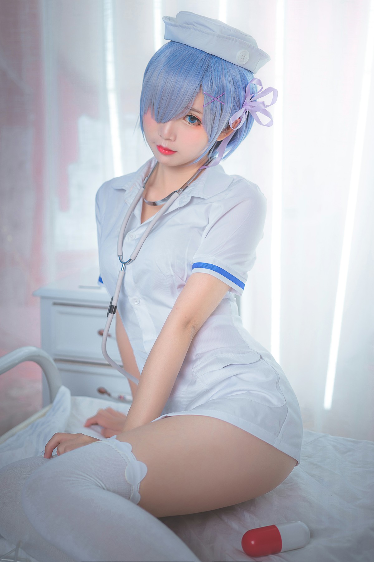 图片[2]-[Cosplay]面饼仙儿 – 蕾姆护士装 – COSPLAY-御萝部落