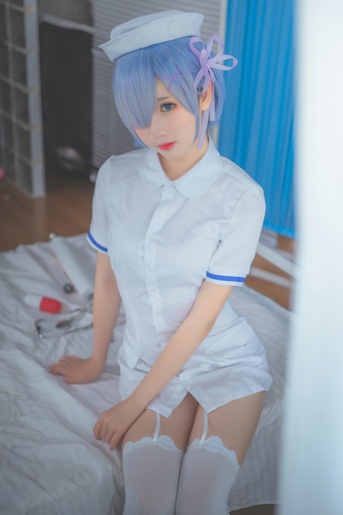 图片[3]-[Cosplay]面饼仙儿 – 蕾姆护士装 – COSPLAY-御萝部落