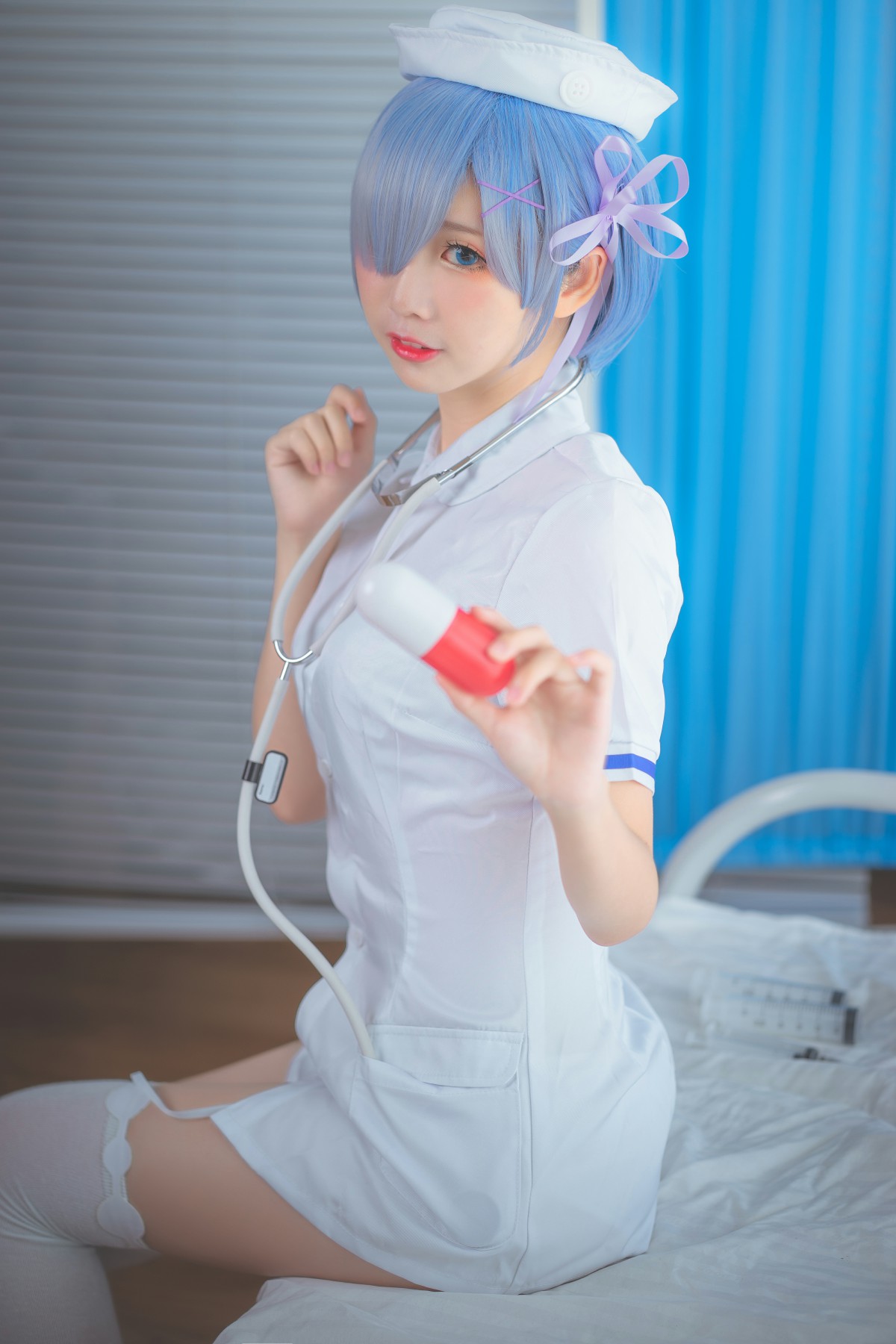 图片[4]-[Cosplay]面饼仙儿 – 蕾姆护士装 – COSPLAY-御萝部落