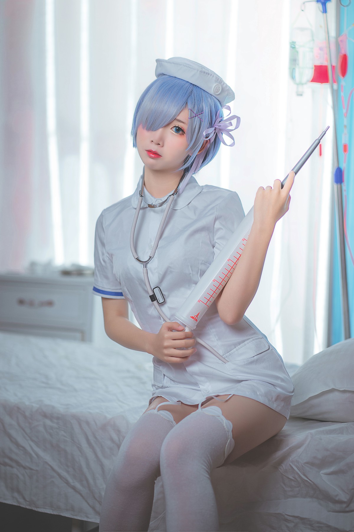 图片[6]-[Cosplay]面饼仙儿 – 蕾姆护士装 – COSPLAY-御萝部落