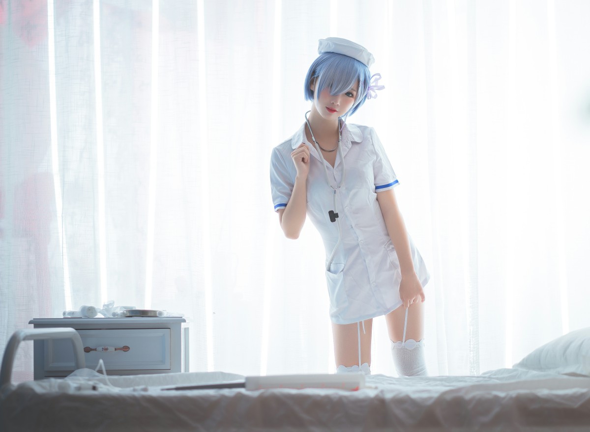 图片[9]-[Cosplay]面饼仙儿 – 蕾姆护士装 – COSPLAY-御萝部落