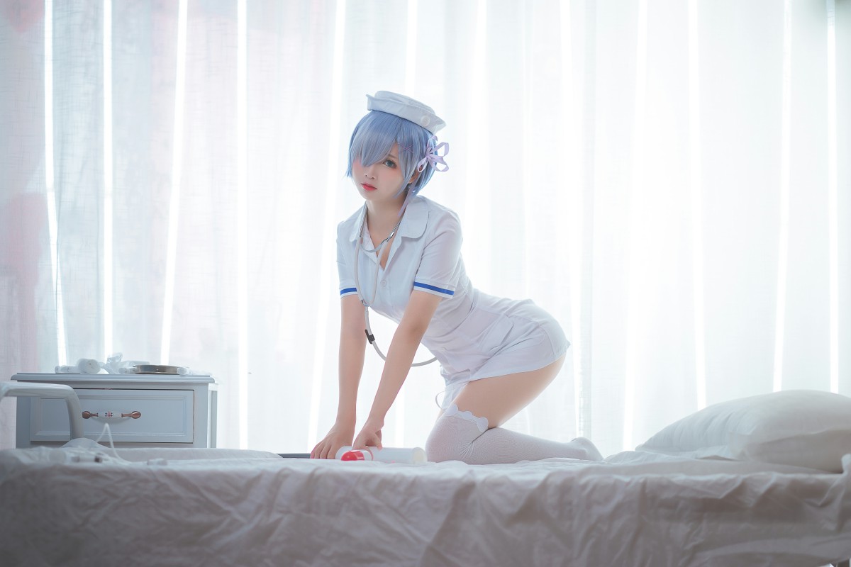 图片[10]-[Cosplay]面饼仙儿 – 蕾姆护士装 – COSPLAY-御萝部落