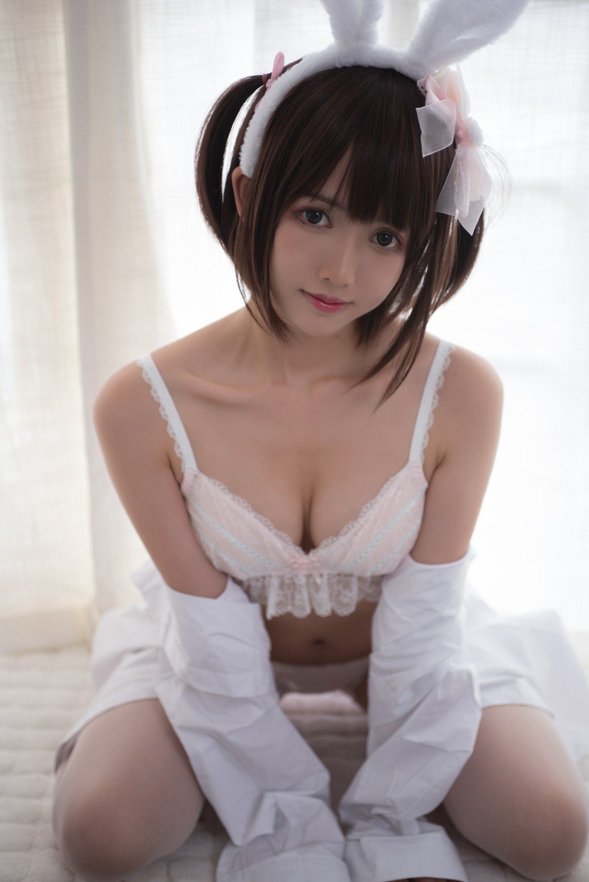 图片[7]-[Cosplay]鳗鱼霏儿 – 兽耳 白色蕾丝情趣 – COSPLAY-御萝部落