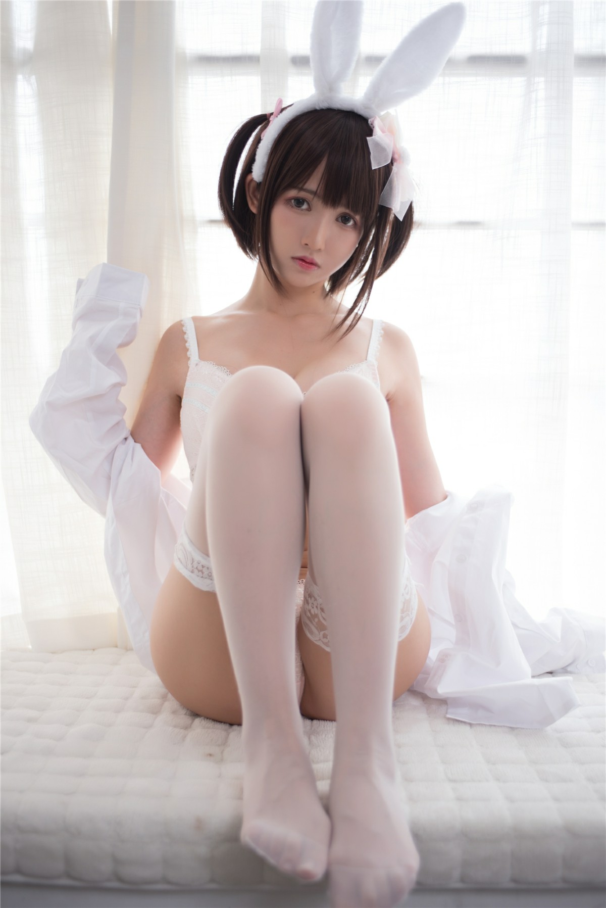 图片[11]-[Cosplay]鳗鱼霏儿 – 兽耳 白色蕾丝情趣 – COSPLAY-御萝部落