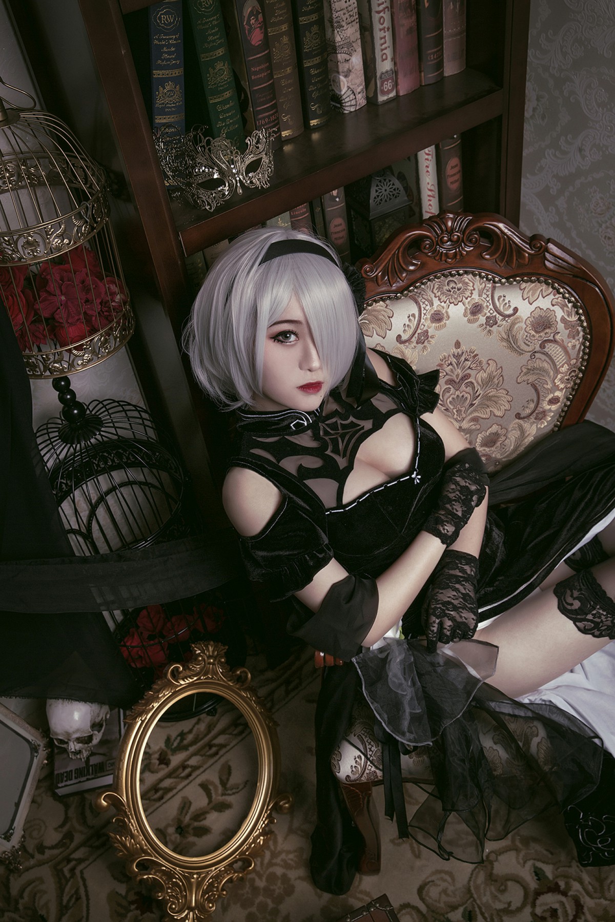 图片[7]-[Cosplay]穿旗袍的2B小姐姐 – COSPLAY-御萝部落