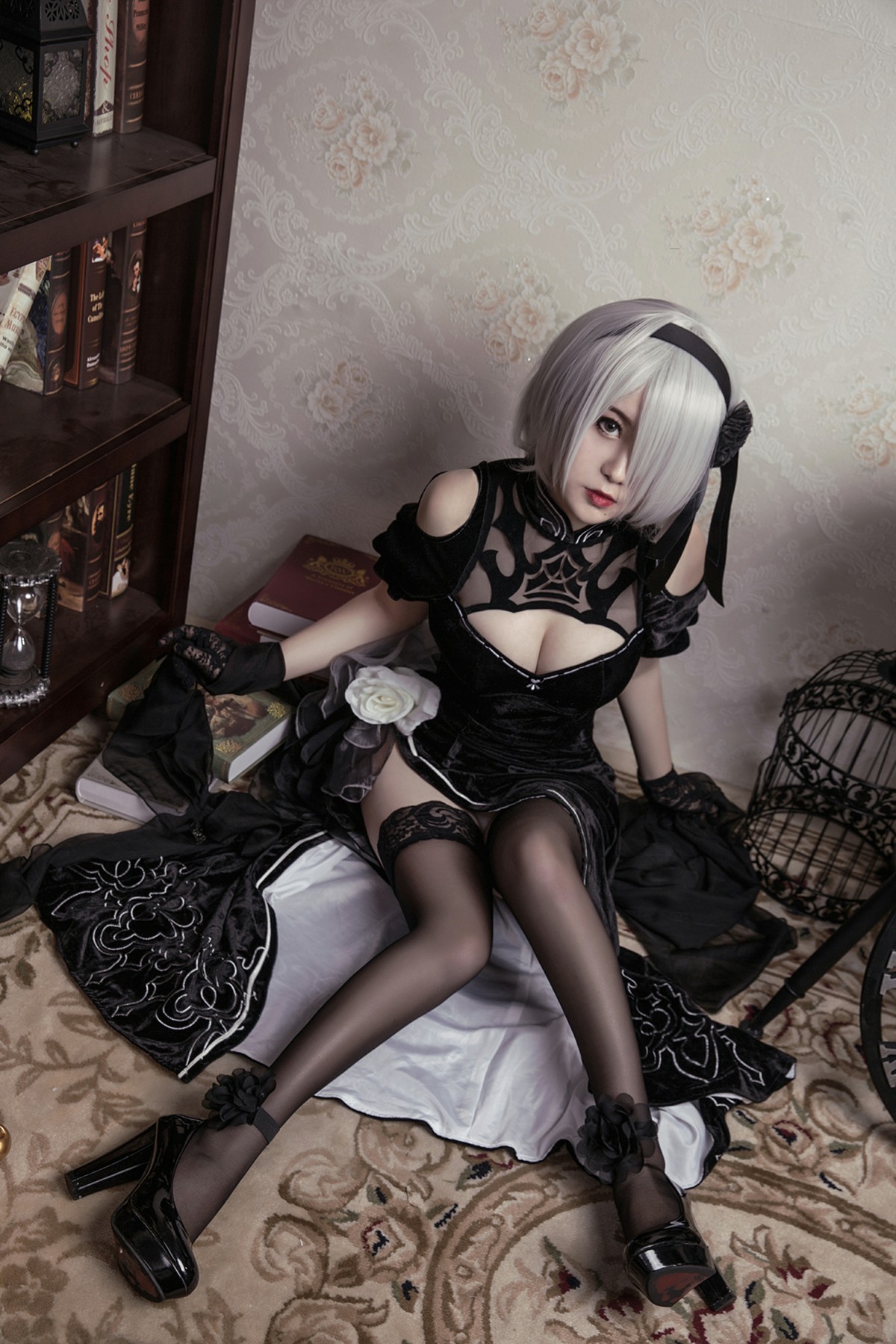 图片[9]-[Cosplay]穿旗袍的2B小姐姐 – COSPLAY-御萝部落