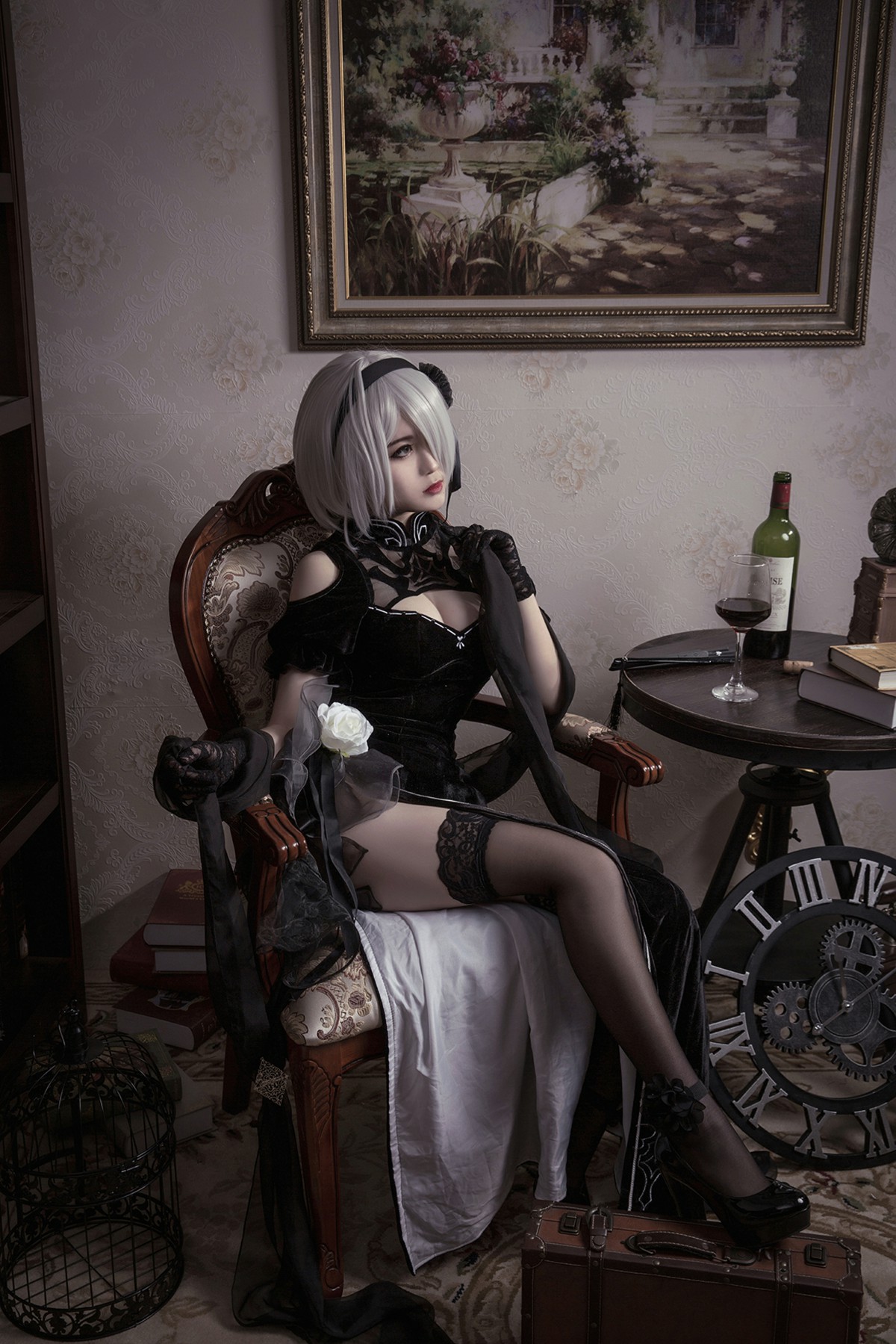 图片[33]-[Cosplay]穿旗袍的2B小姐姐 – COSPLAY-御萝部落