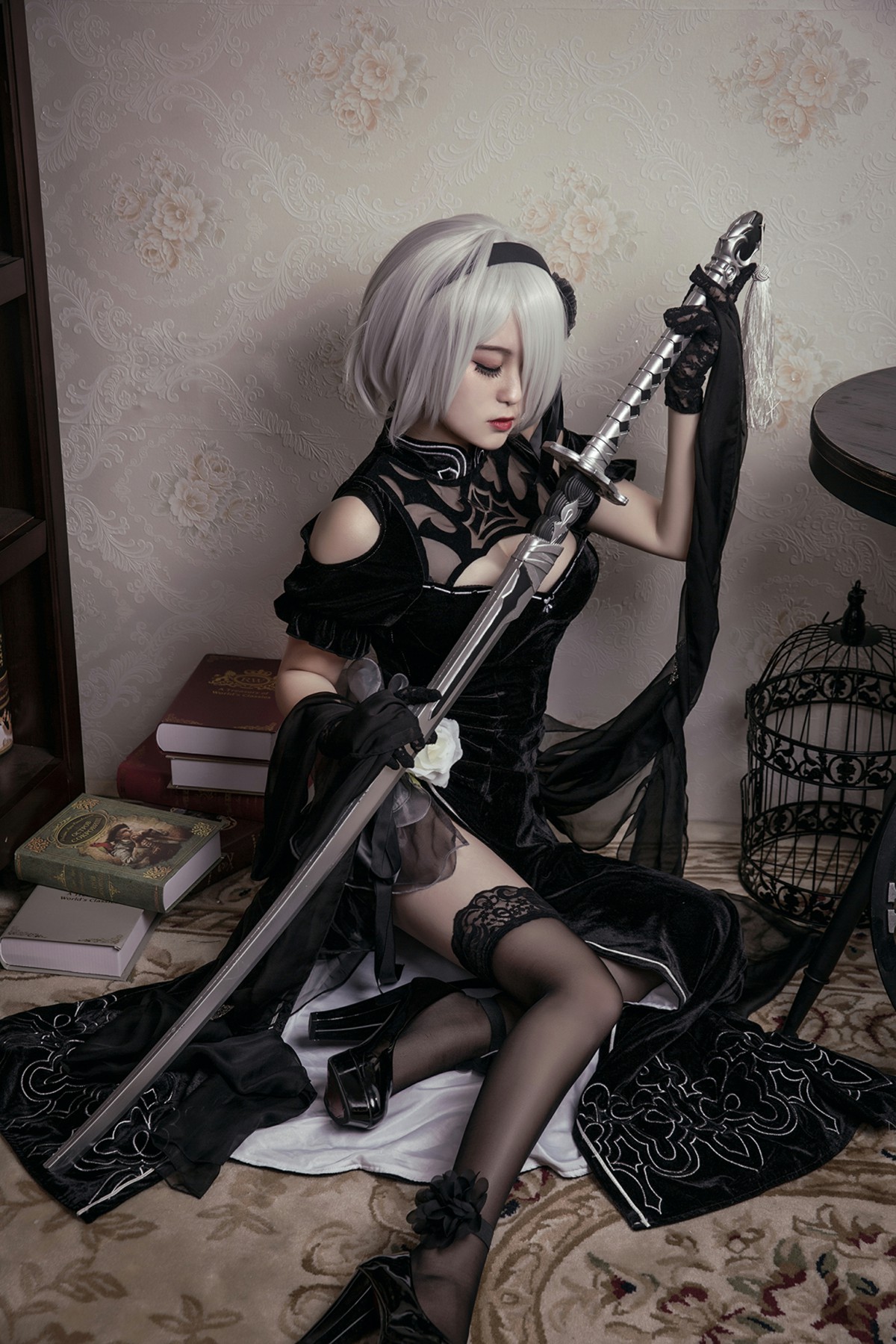 图片[40]-[Cosplay]穿旗袍的2B小姐姐 – COSPLAY-御萝部落