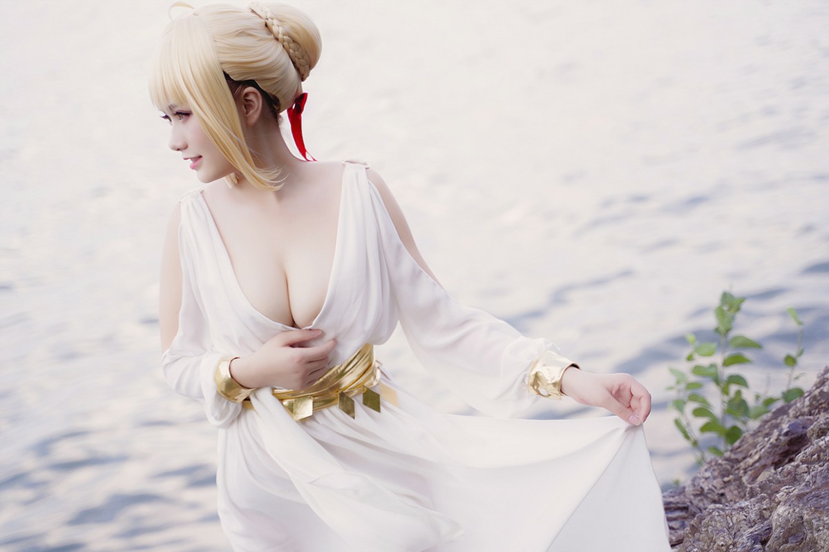 图片[4]-甜美女神 白裙飘逸难以抵挡的诱惑 – COSPLAY-御萝部落