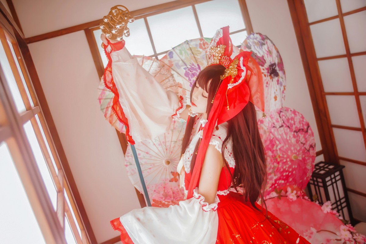 图片[4]-萝莉风COS 桜桃喵 – 灵梦 新年快乐 – COSPLAY-御萝部落